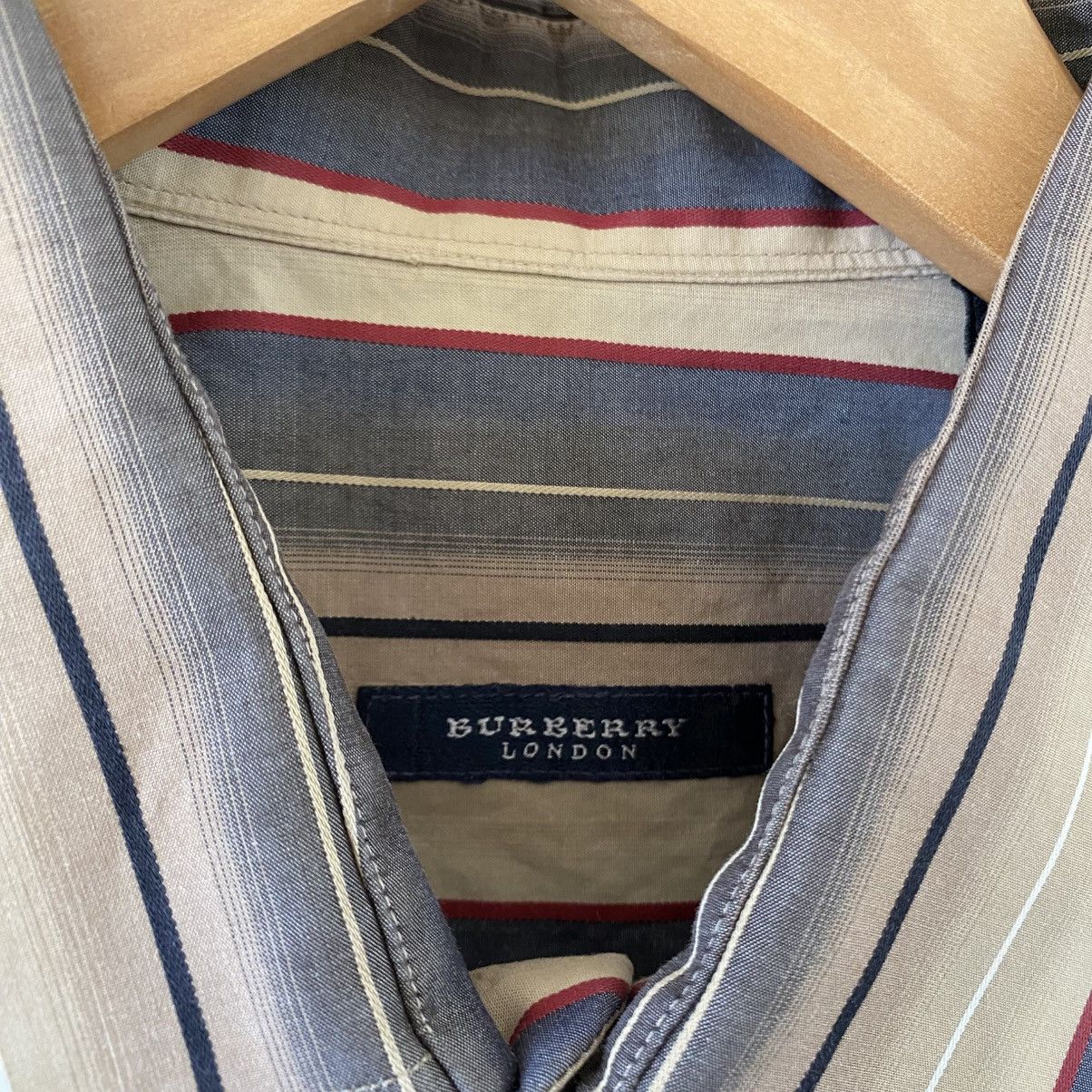 Burberry Vintage Burberry Stripe Button Up Shirt Long Sleeve 1990s Size US L / EU 52-54 / 3 - 3 Thumbnail