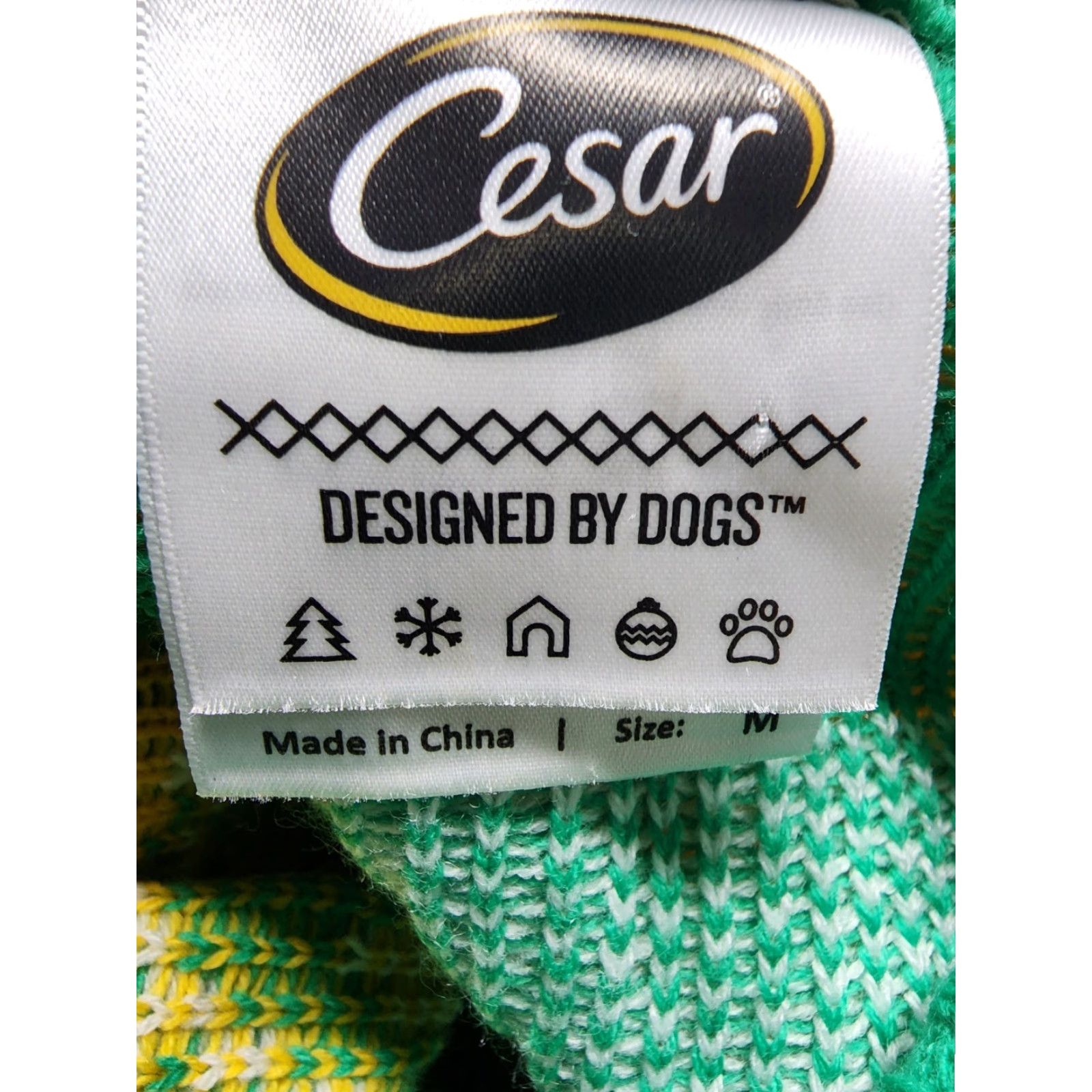 Vintage Cesar Sweater Mens M Dog Christmas Ugly Snowman Bow Yellow Green Size US M / EU 48-50 / 2 - 4 Thumbnail