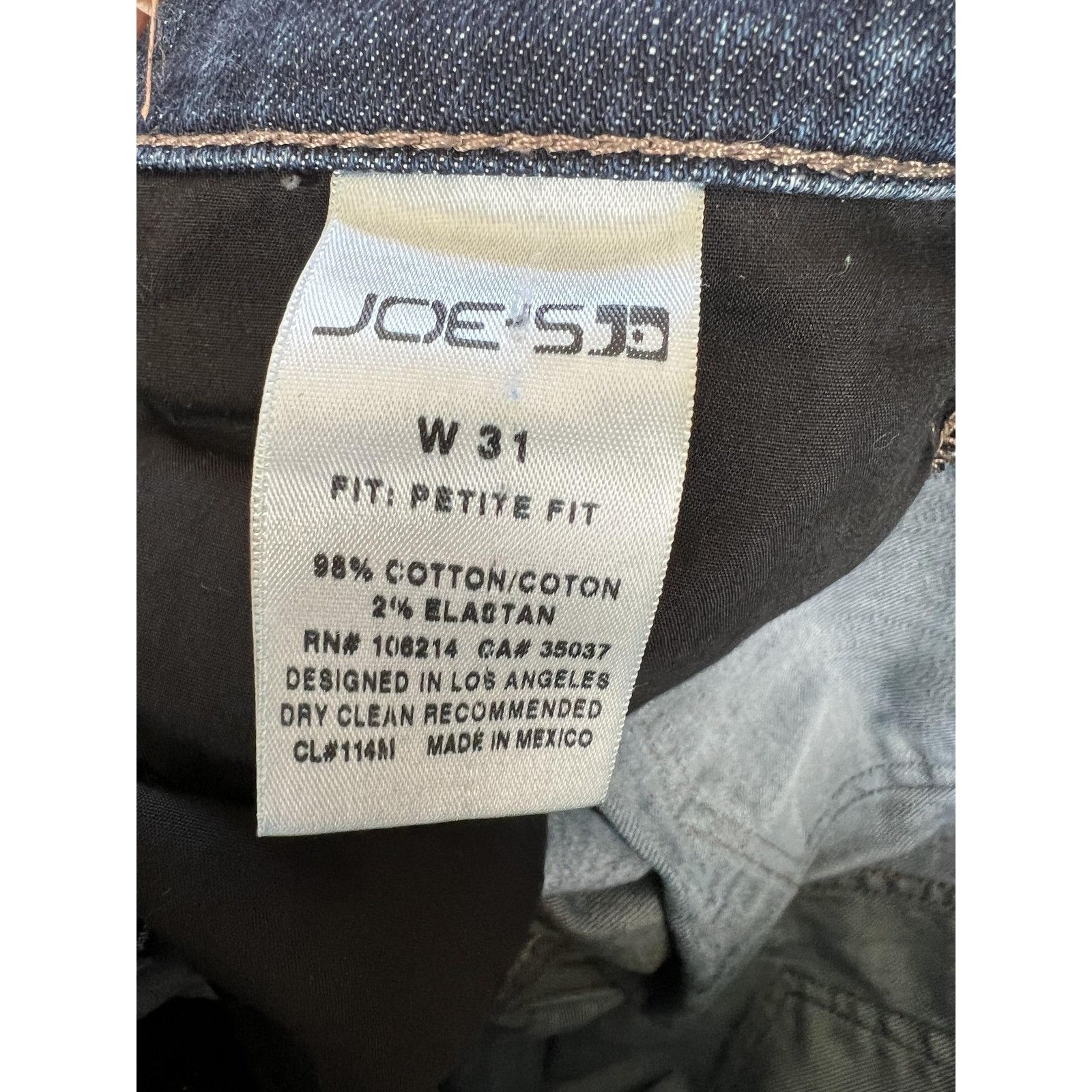 Joe's Joes Jeans Women's Size 31 Blue Denim Petite Fit Bootcut Str Size 31" - 3 Thumbnail