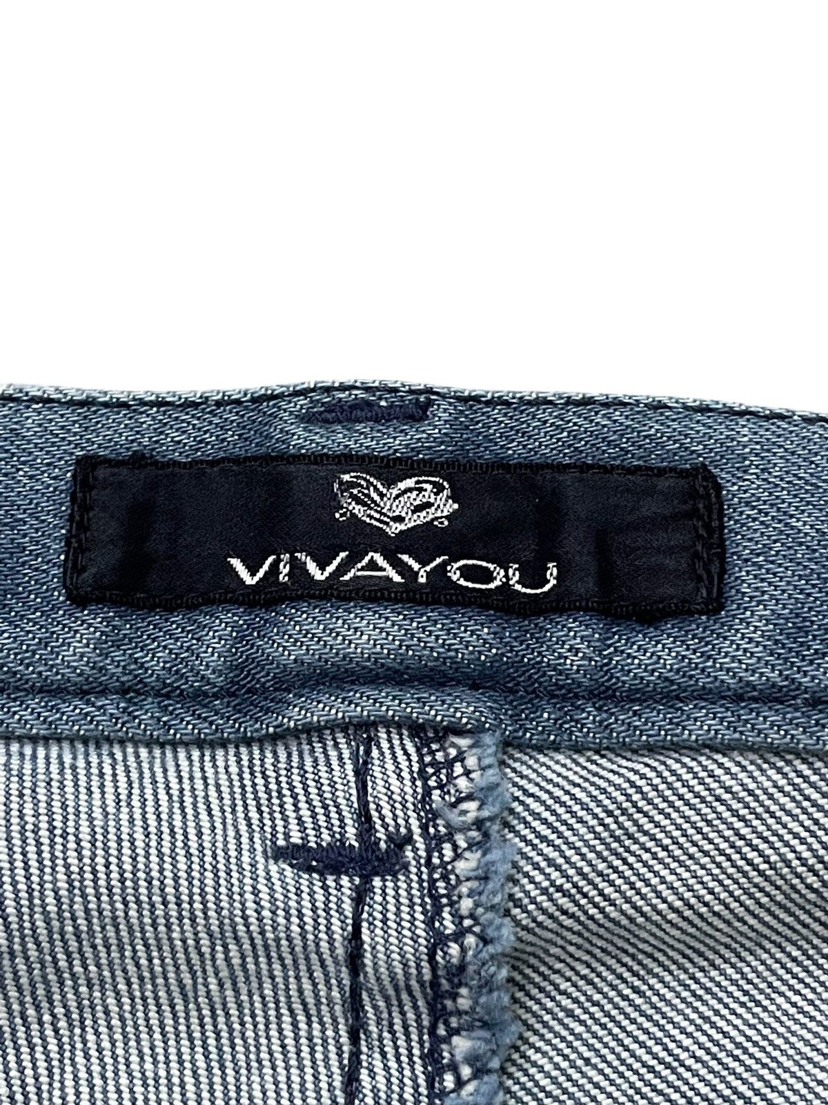 If Six Was Nine × Japanese Brand × Le Grande Bleu (L.G.B.) Super Flared Tribal Layered Jeans By Vivayou Size US 29 - 14 Thumbnail