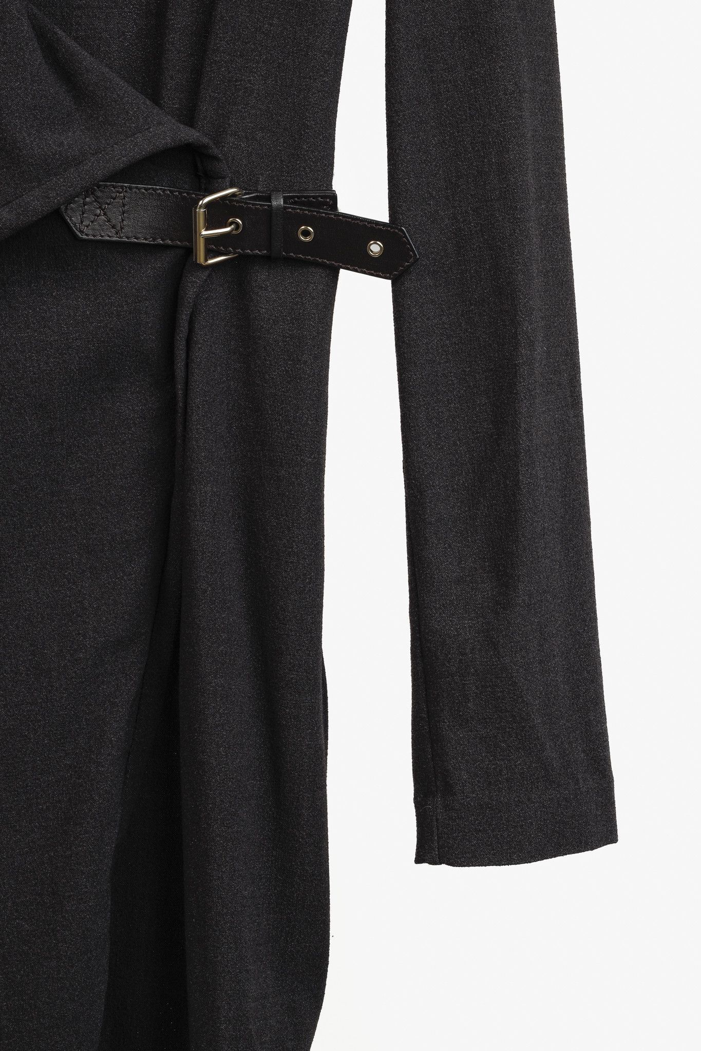 Givenchy Givenchy Black Faux Wrap Hip Buckle Dress Size M / US 6-8 / IT 42-44 - 6 Thumbnail