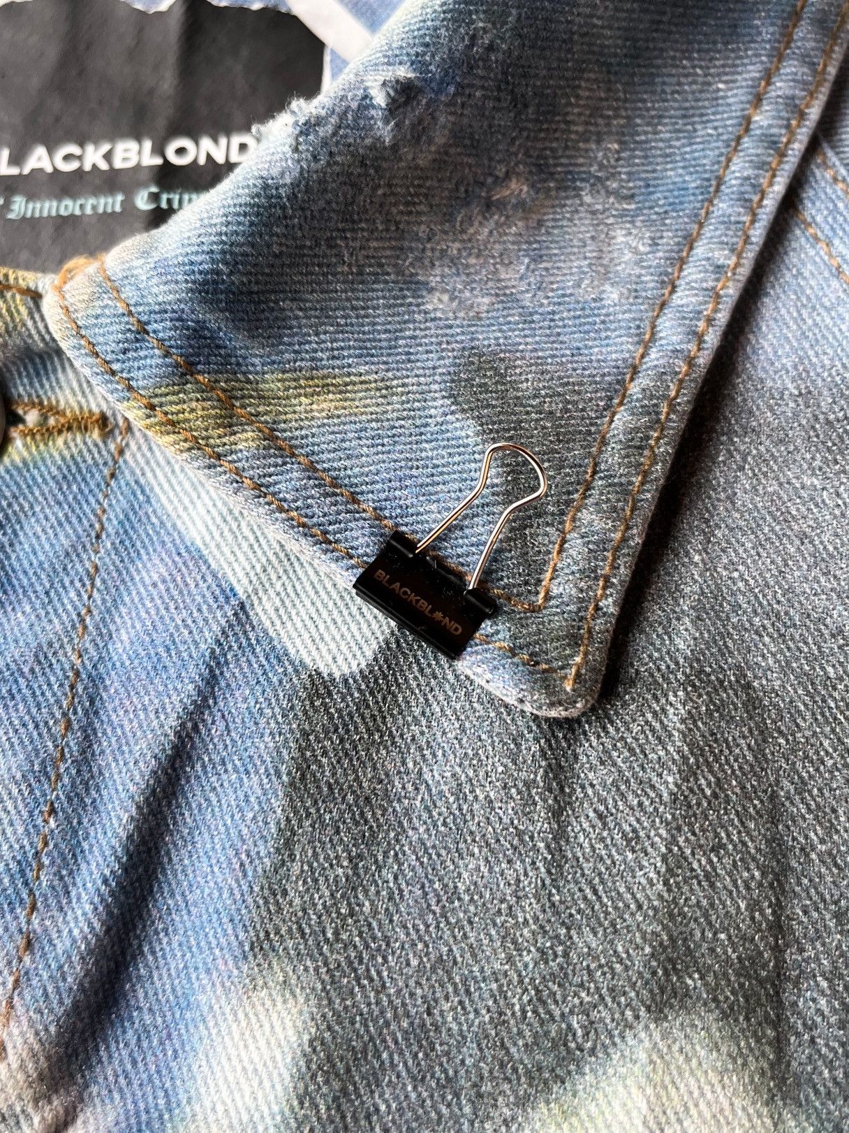 Japanese Brand Blackblond 2019SS Int. 3rd Collection “Innocent Crime” Denim Size US L / EU 52-54 / 3 - 11 Thumbnail