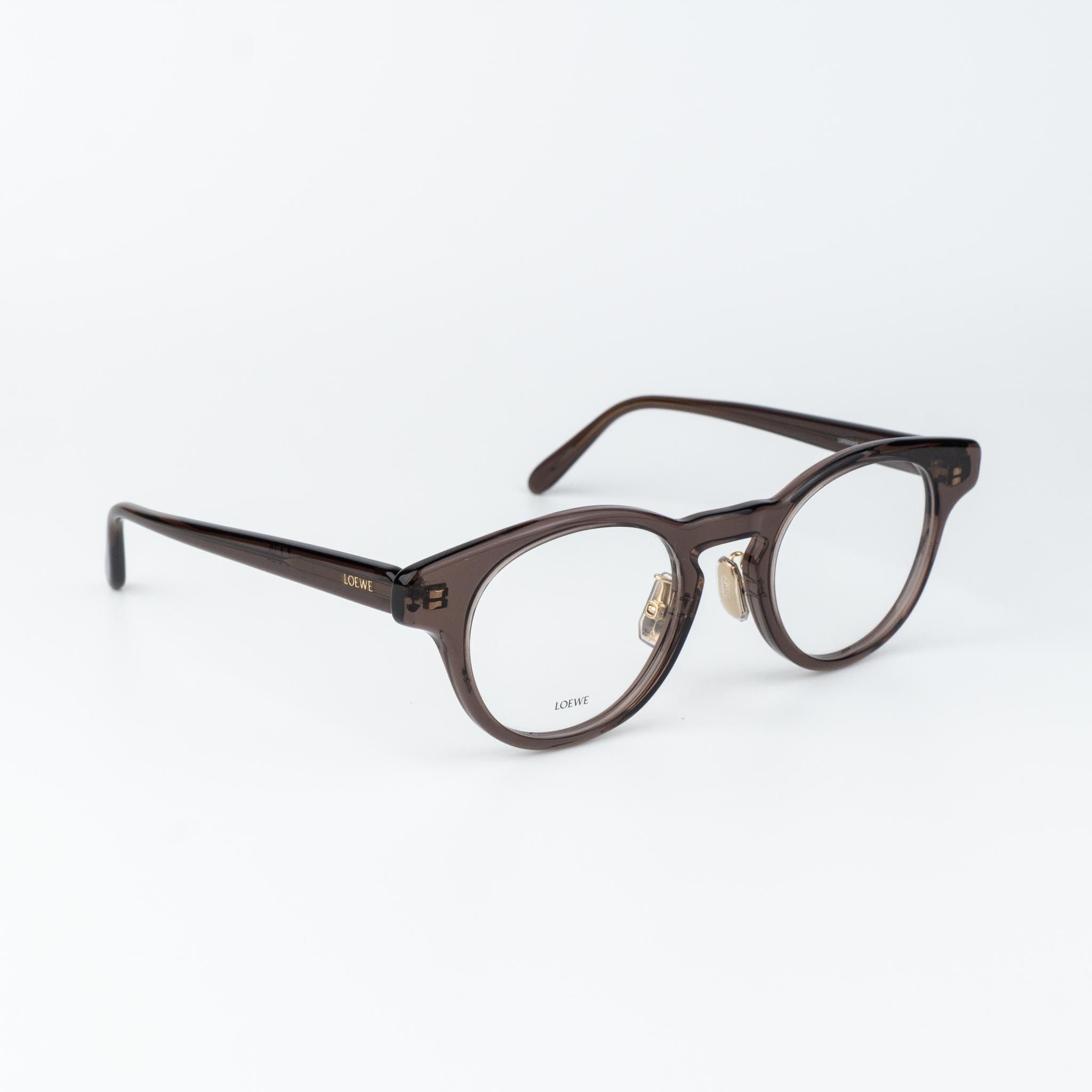 Loewe Loewe Men Eyeglasses Brown Round LW50085F 050 NEW AUTHENTIC Size ONE SIZE - 4 Thumbnail