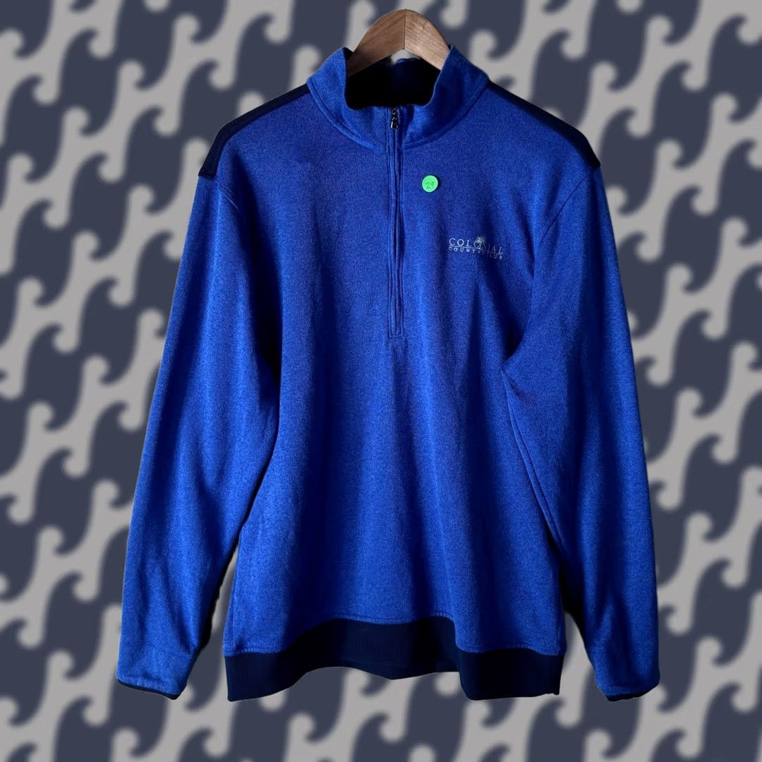 Under Armour Under Armour ColdGear Mens XL Blue 1/4 Zip Pullover Colonial Country Club Logo Size US XL / EU 56 / 4 - 1 Thumbnail