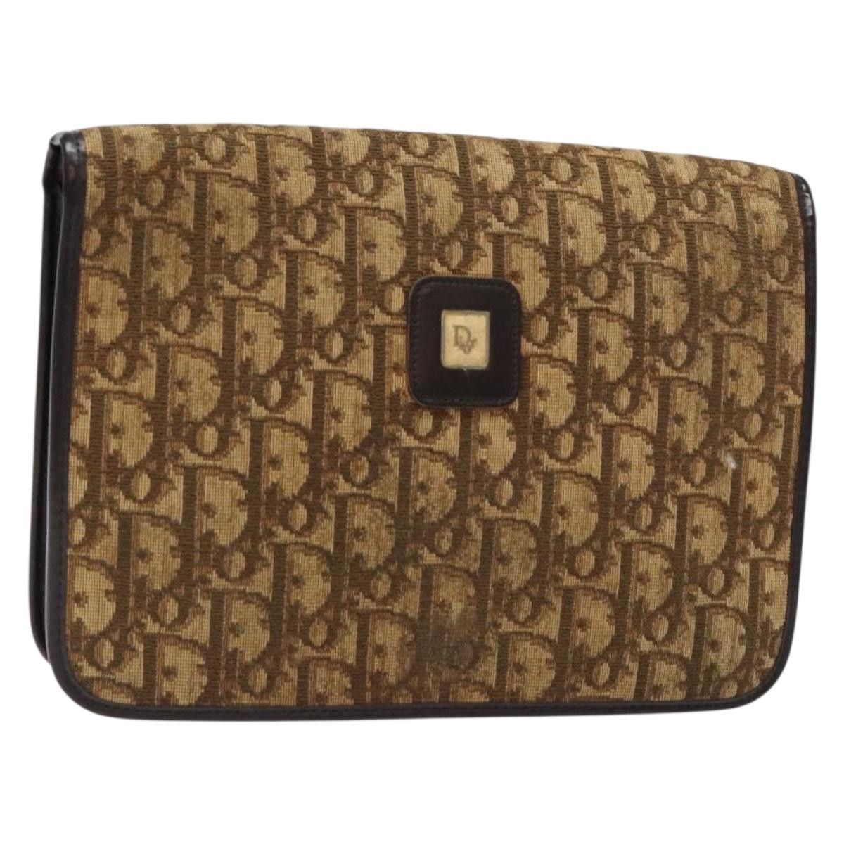 Dior DIOR Trotter Canvas Shoulder Bag Brown Gold Size ONE SIZE - 1 Thumbnail