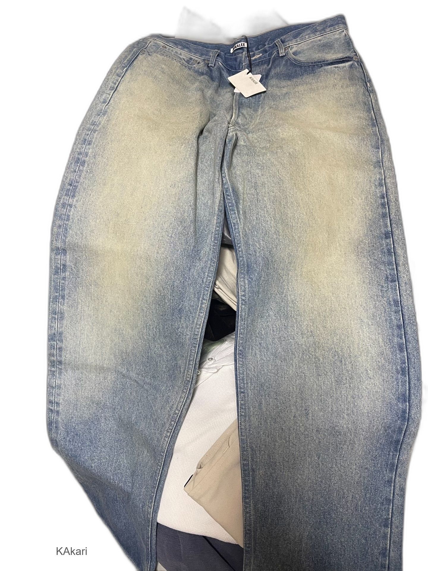 Auralee AURALEE SELVEDGE FADED WIDE PANTS Size US 34 / EU 50 - 1 Thumbnail
