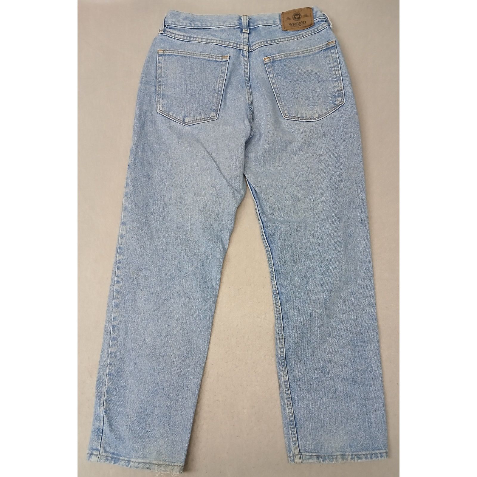 Wrangler Wrangler (32x30) Men's Straight Leg Blue Denim Jeans Size US 32 / EU 48 - 7 Thumbnail