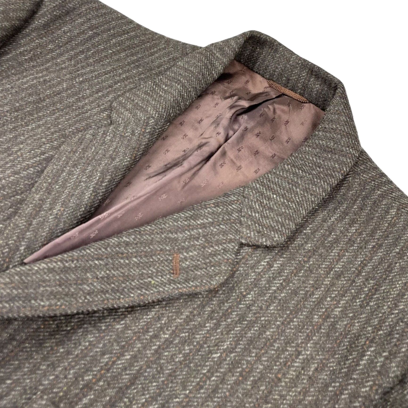 Vintage VTG Middishade Men's Tweed Blazer/Jacket Brown Stripe 3-Button Wool 42S Short Blazer Mens Size 42R - 2 Thumbnail