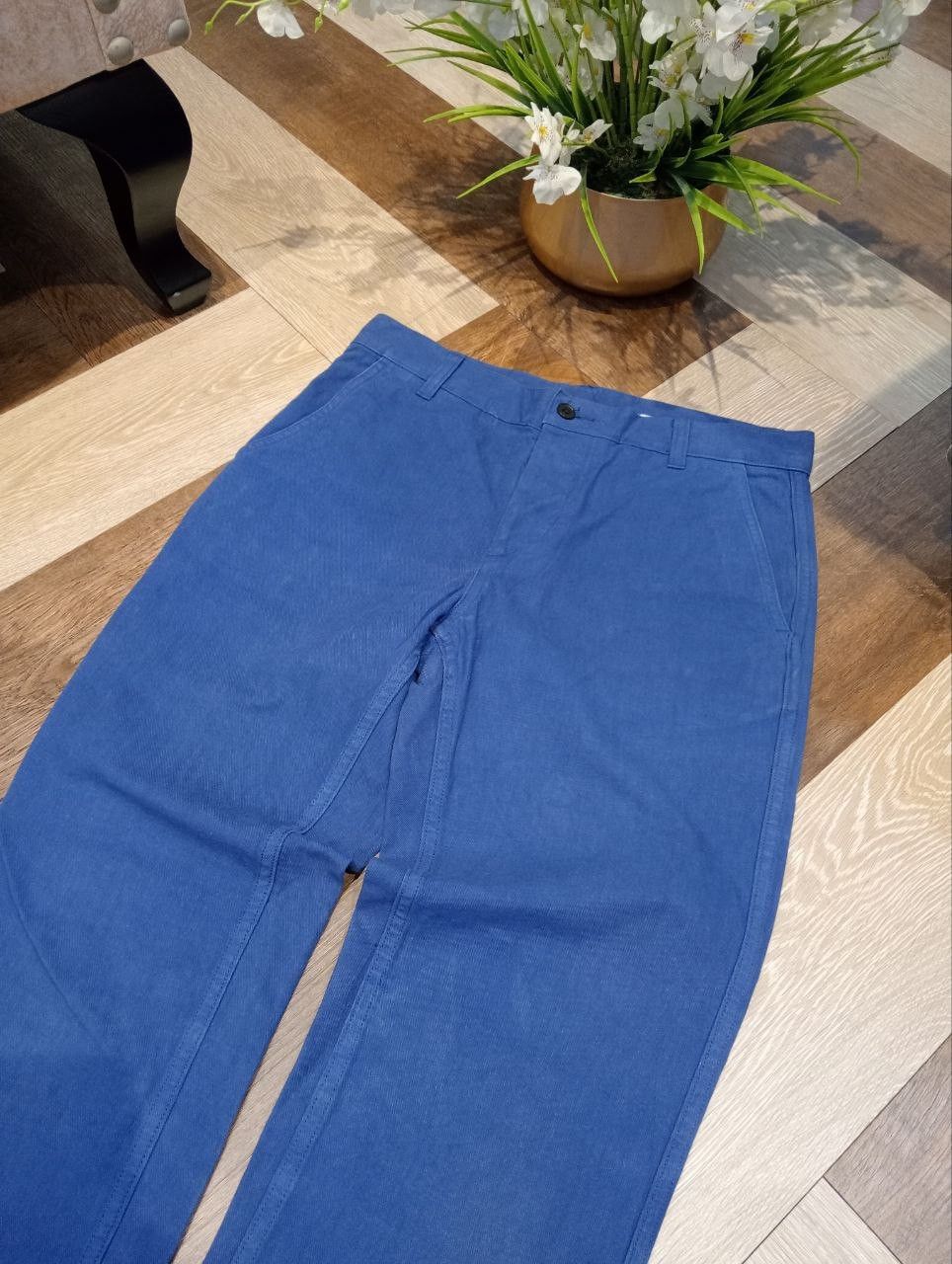 Margaret Howell MARGARET HOWELL BLUE COTTON PANTS Size US 30 / EU 46 - 4 Thumbnail