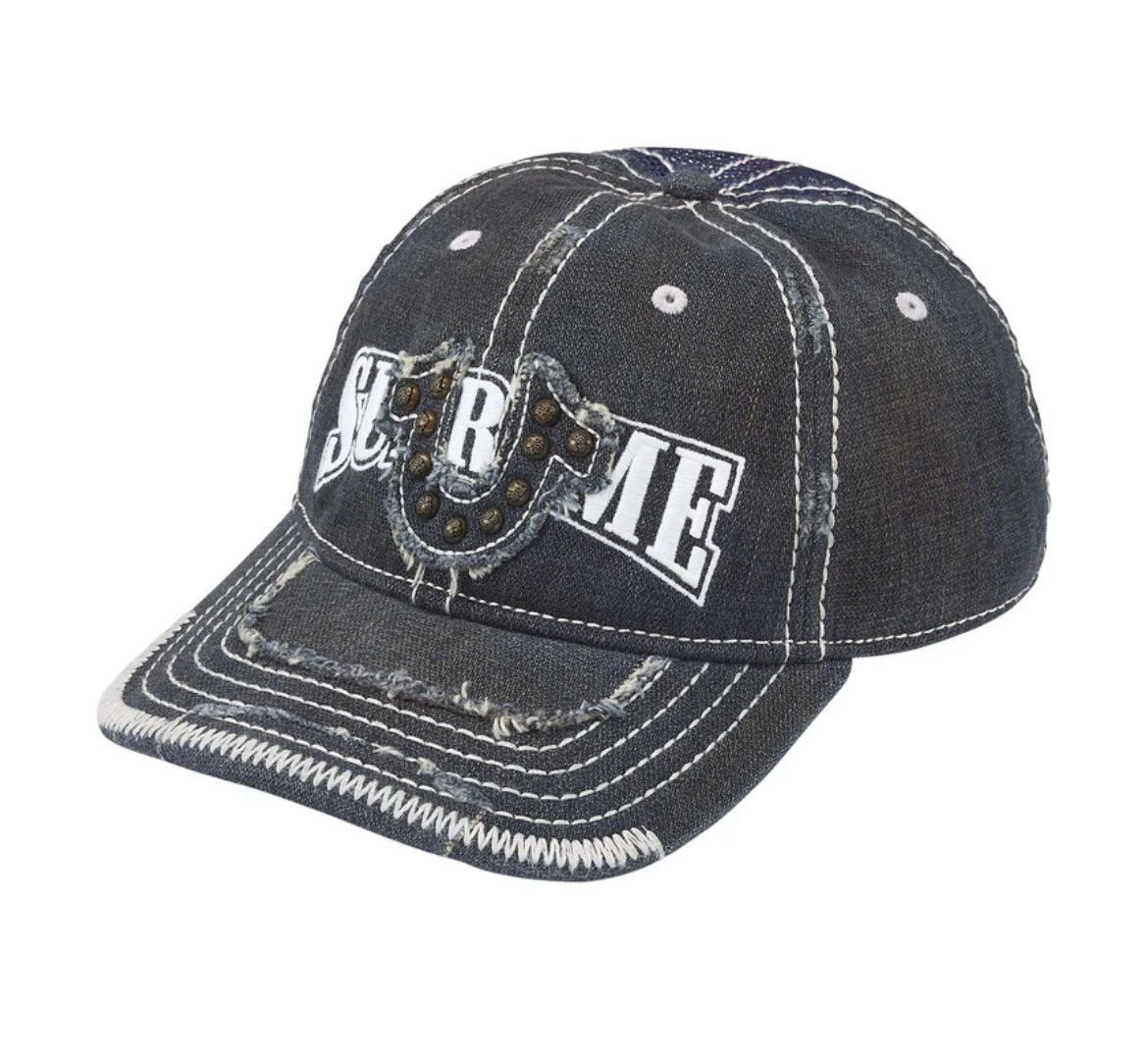 Supreme × True Religion Supreme True Religion 6-Panel Hat Indigo FW25 Size ONE SIZE - 1 Thumbnail