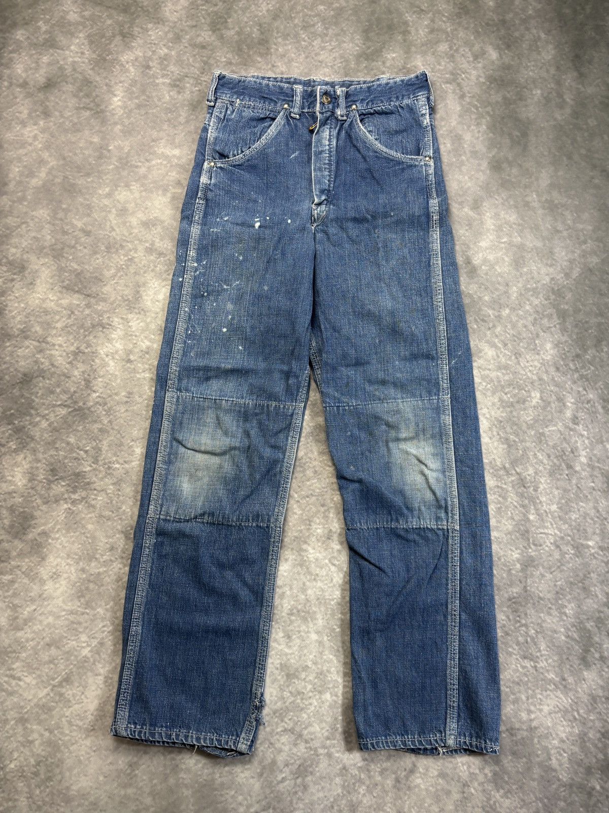 Sears × Vintage True Vintage Work Denim Double Knee Jeans 1960s 1970s Carpen Size 24" / US 00 / IT 34 - 15 Thumbnail