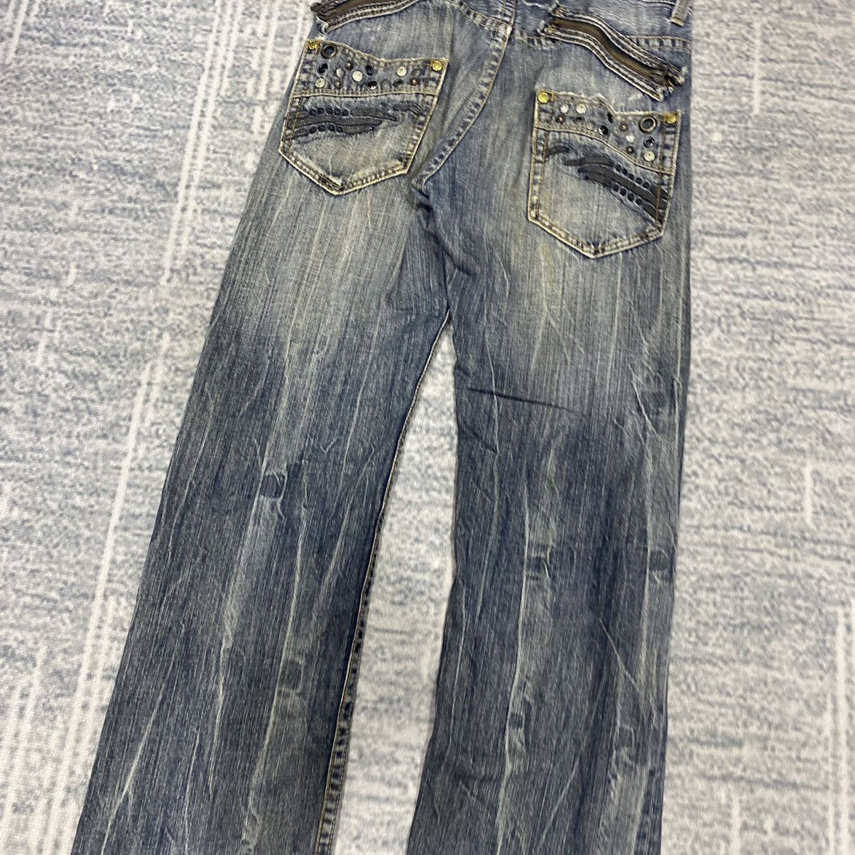 Japanese Brand × Vintage Sick☠️ Oririn Acid Wash Jeans Punk 90s Size US 30 / EU 46 - 10 Thumbnail