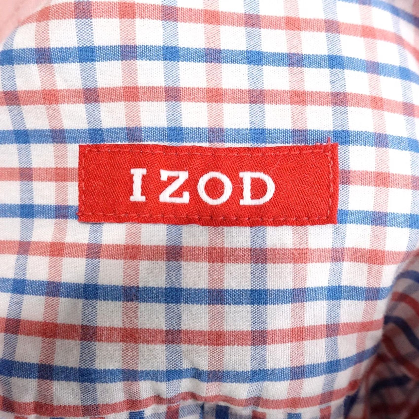 Izod IZOD Shirt Mens L White Check Long Sleeve Button-Up Cotton Classic Fit Size US L / EU 52-54 / 3 - 6 Thumbnail