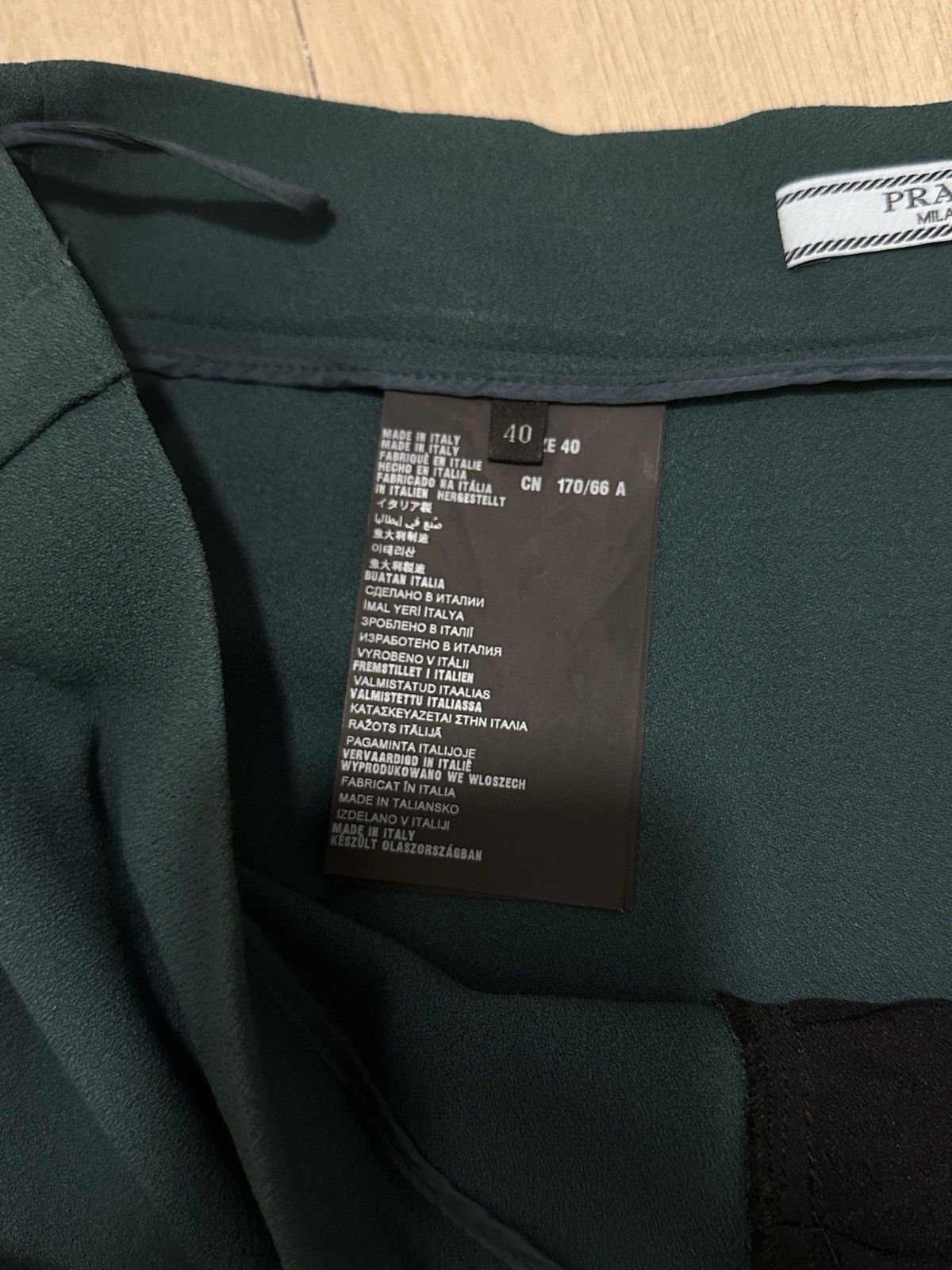 Prada DDP Prada 2013 Asymmetric Color Block Acetate Viscose Skirt Size 27" / US 4 / IT 40 - 12 Thumbnail