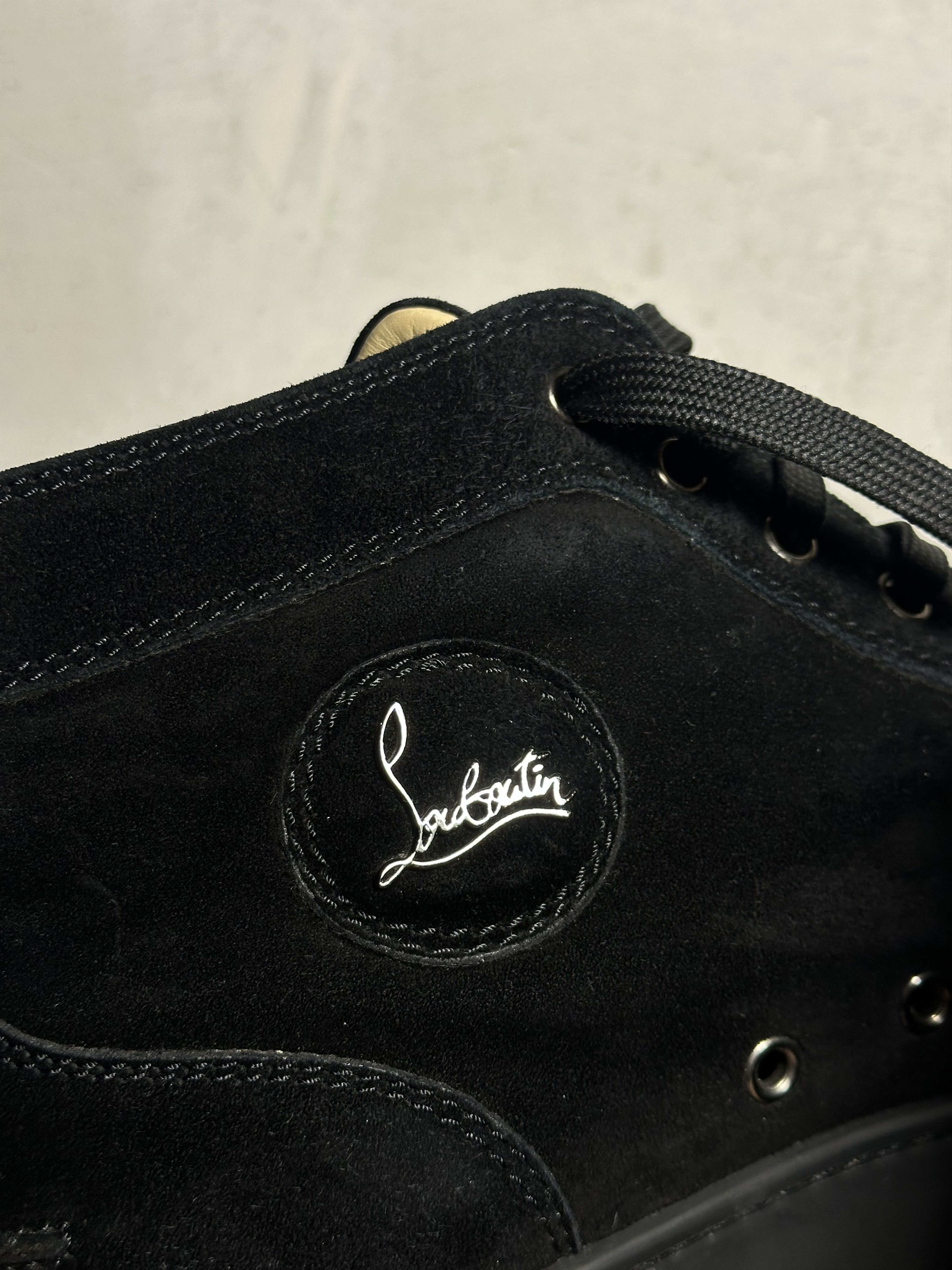 Christian Louboutin Christian Louboutin Louis Black Veau Suede High-Top Sneakers Size US 10.5 / EU 43-44 - 7 Thumbnail