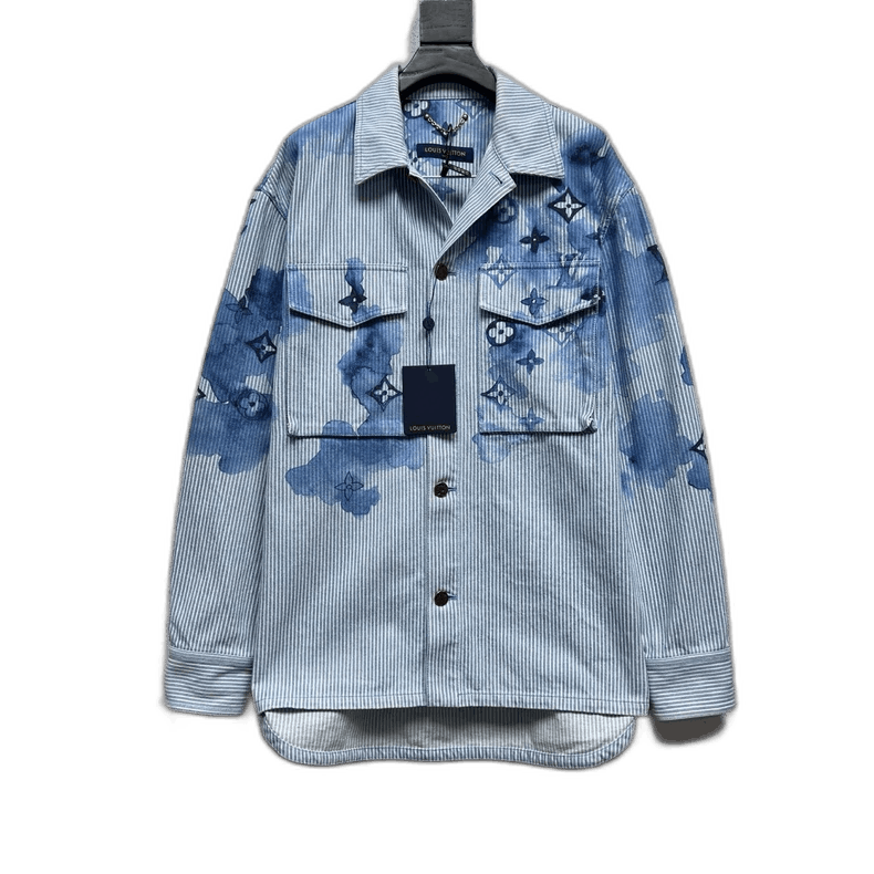 Louis Vuitton Blue Ink Print Denim Jacket
