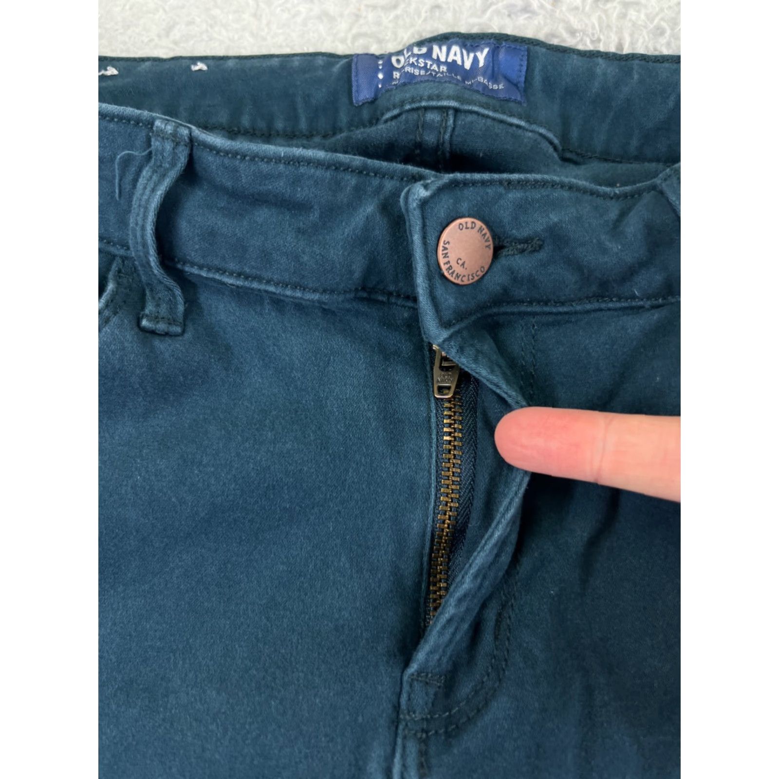 Old Navy VINTAGE Old Navy Pants Womens 6 Blue Denim Skinny Rocstar Mid Rise Cotton 26x26 Size 28" / US 6 / IT 42 - 5 Thumbnail