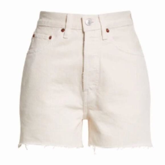 RE/DONE Re/Done '50s Cutoff High Waist Denim Shorts Size 31" - 5 Thumbnail