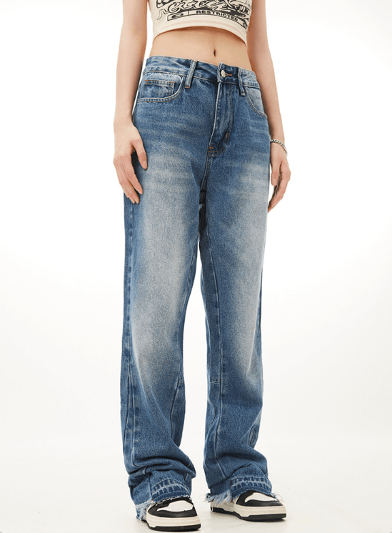 Japanese Brand × Jean American retro loose straight wide-leg Cleanfit flared jeans Size US 32 / EU 48 - 3 Thumbnail