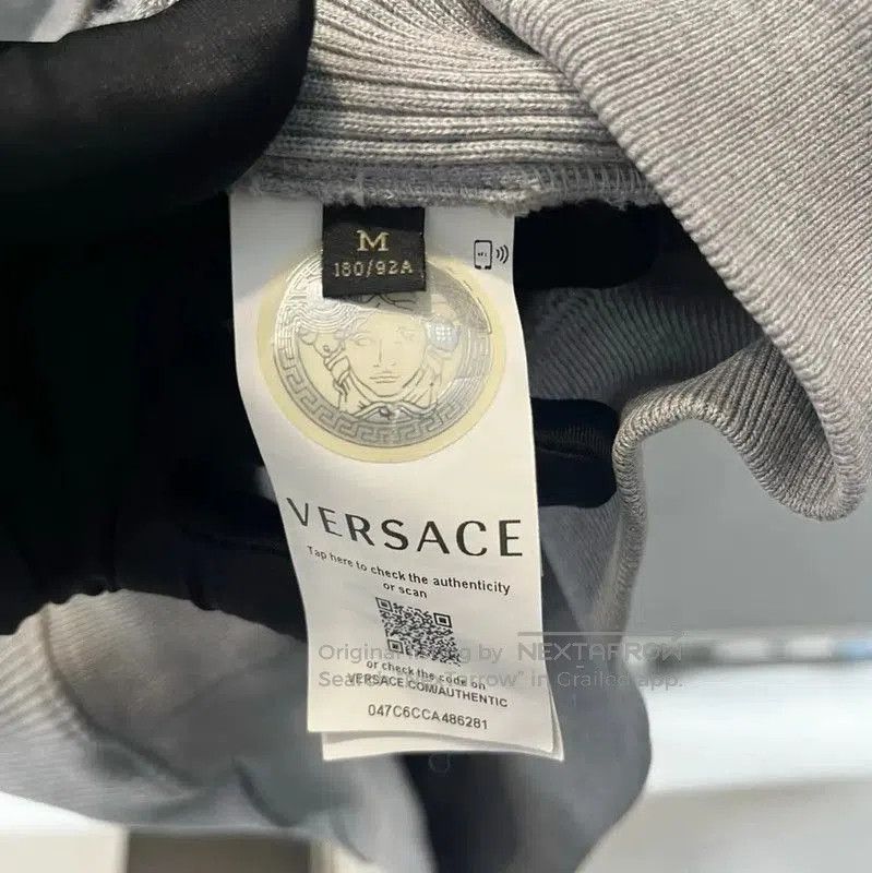 Versace Versace Gray Cotton Long Sleeve Sweatshirt . Size M / US 6-8 / IT 42-44 - 4 Thumbnail