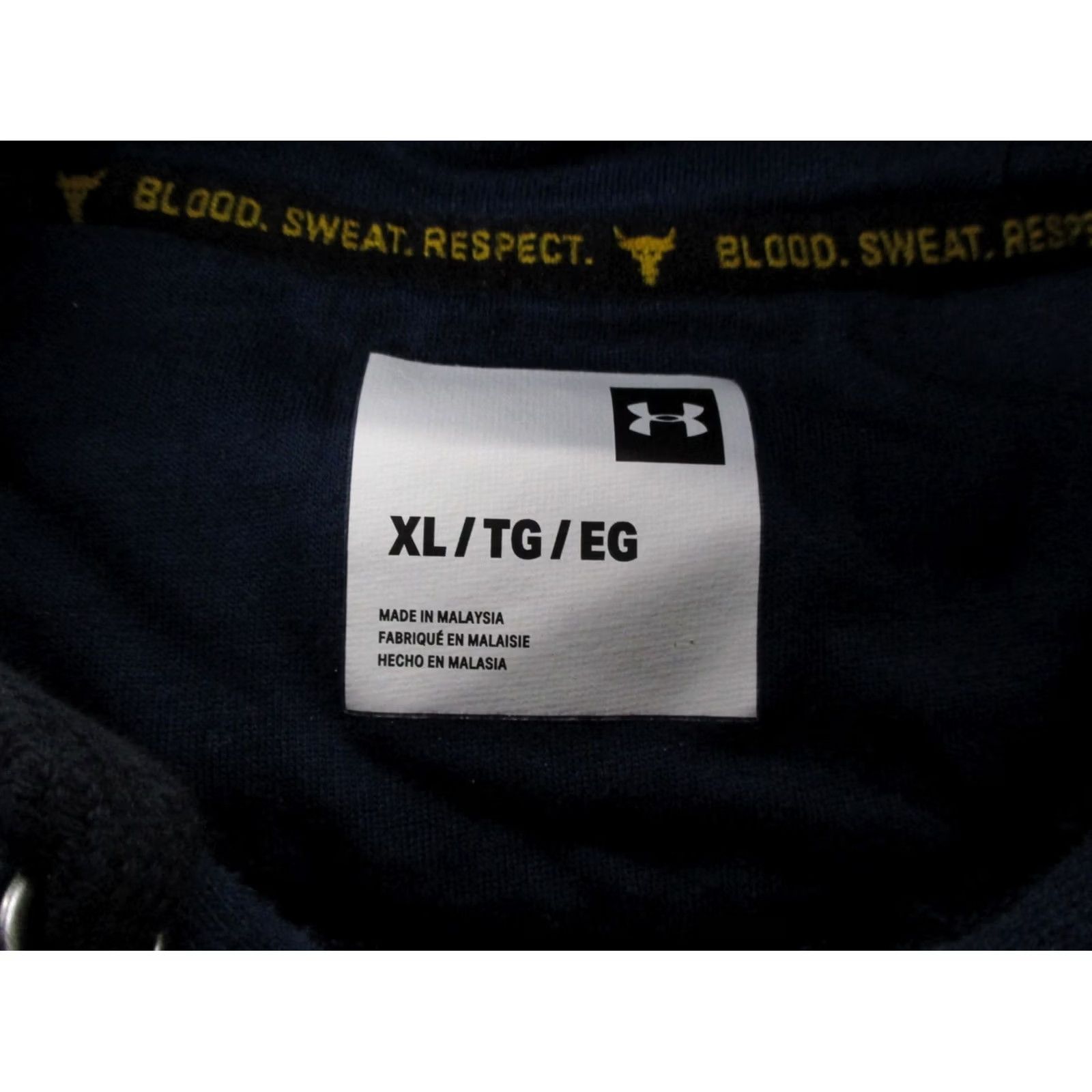 Under Armour Under Armour Project Rock Hoodie Mens XL Blue Dwayne Johnson Rock Logo Hooded Pullover Pocket Size US XL / EU 56 / 4 - 7 Thumbnail