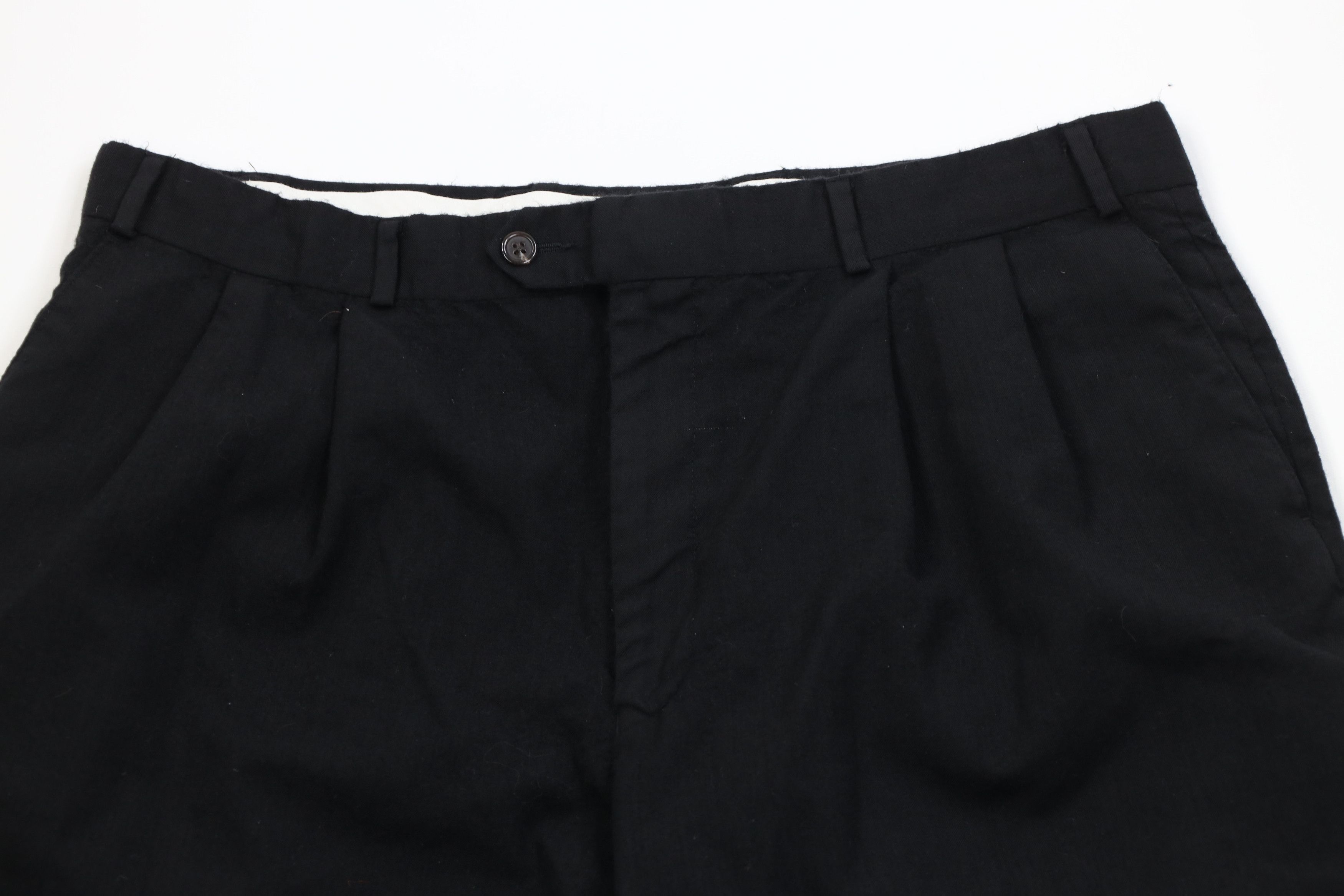 Chaps Vintage 90s Y2K Chaps Wool Knit Wide Leg Chino Pants Black Size US 38 / EU 54 - 2 Thumbnail