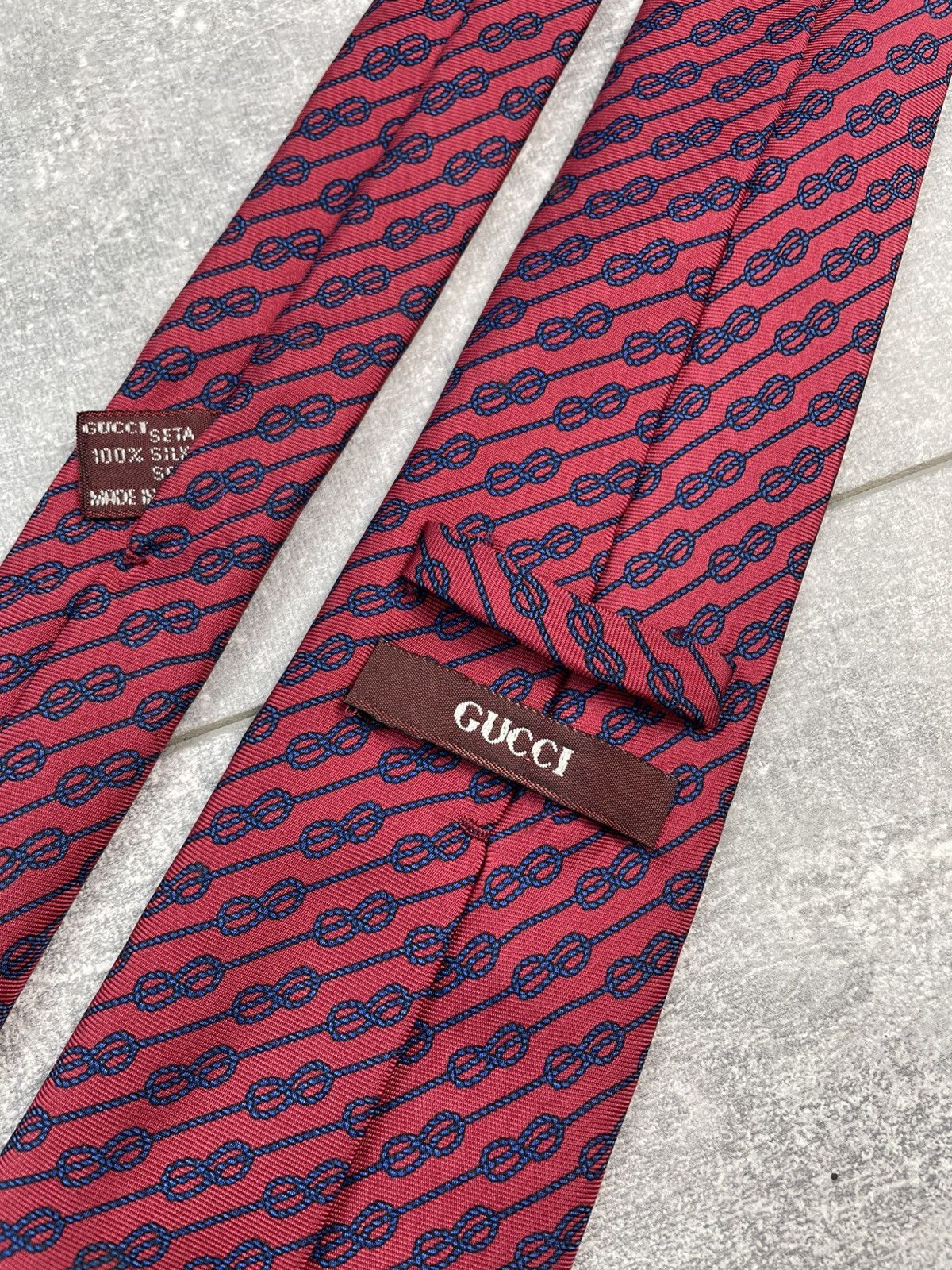 Gucci Gucci Silk Tie Mens Made in Italy Size ONE SIZE - 6 Thumbnail