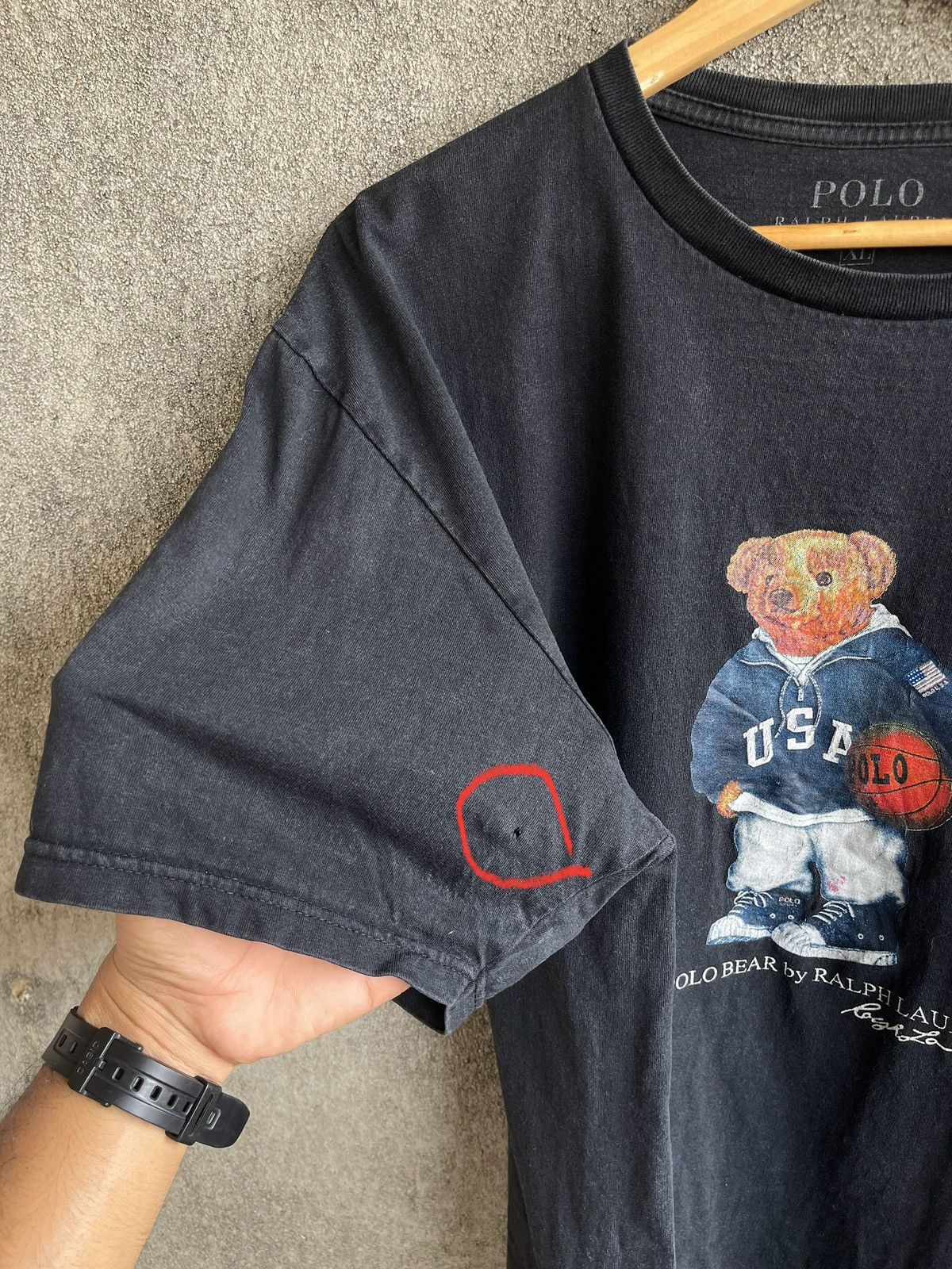 Polo Ralph Lauren Vintage 90s Sun Faded🔥POLO BEAR by RALPH LAUREN USA Logo Tee Size US XL / EU 56 / 4 - 3 Thumbnail