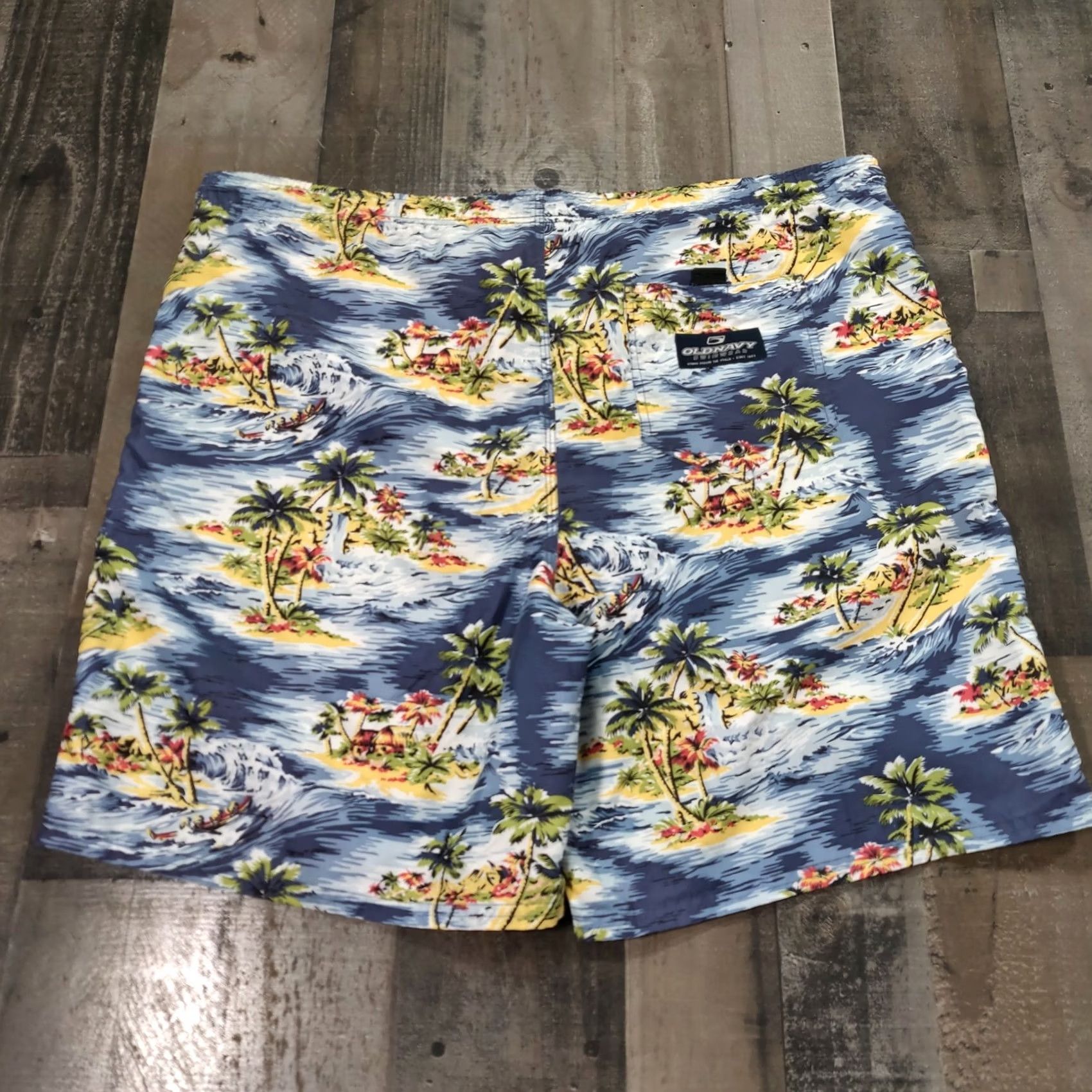 Old Navy Old Navy Trunk Shorts Men Large Regular Boardshort Tropical Drawstring Swim Size US 33 - 2 Thumbnail
