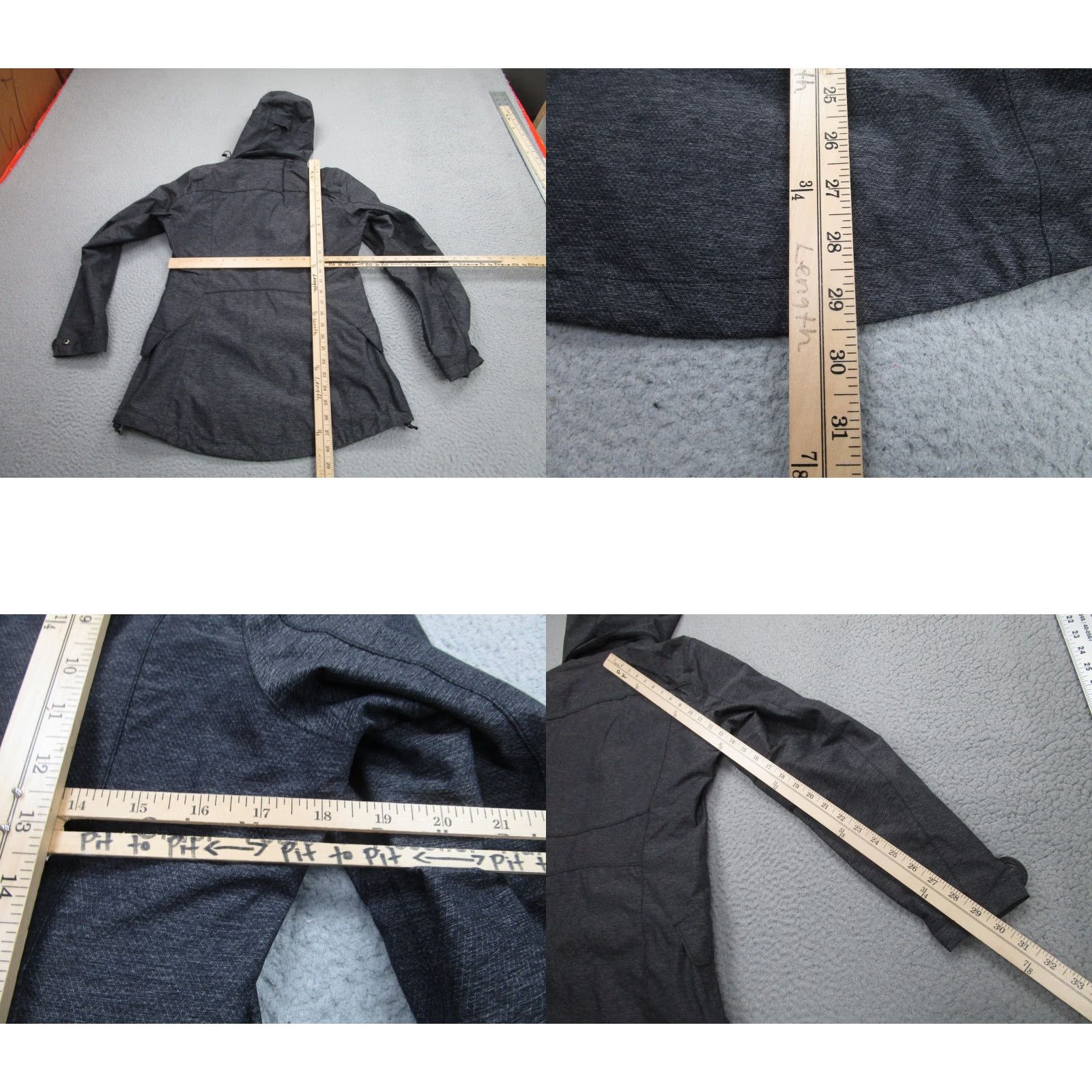 Vintage REI Jacket Womens Medium Gray Hooded Softshell Parka Full Zip Pockets Outdoor Size M / US 6-8 / IT 42-44 - 9 Thumbnail