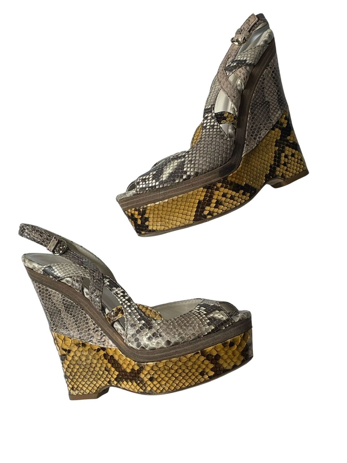 Gucci Gucci Kotao Wedge Sandals Size US 9 / IT 39 - 13 Thumbnail