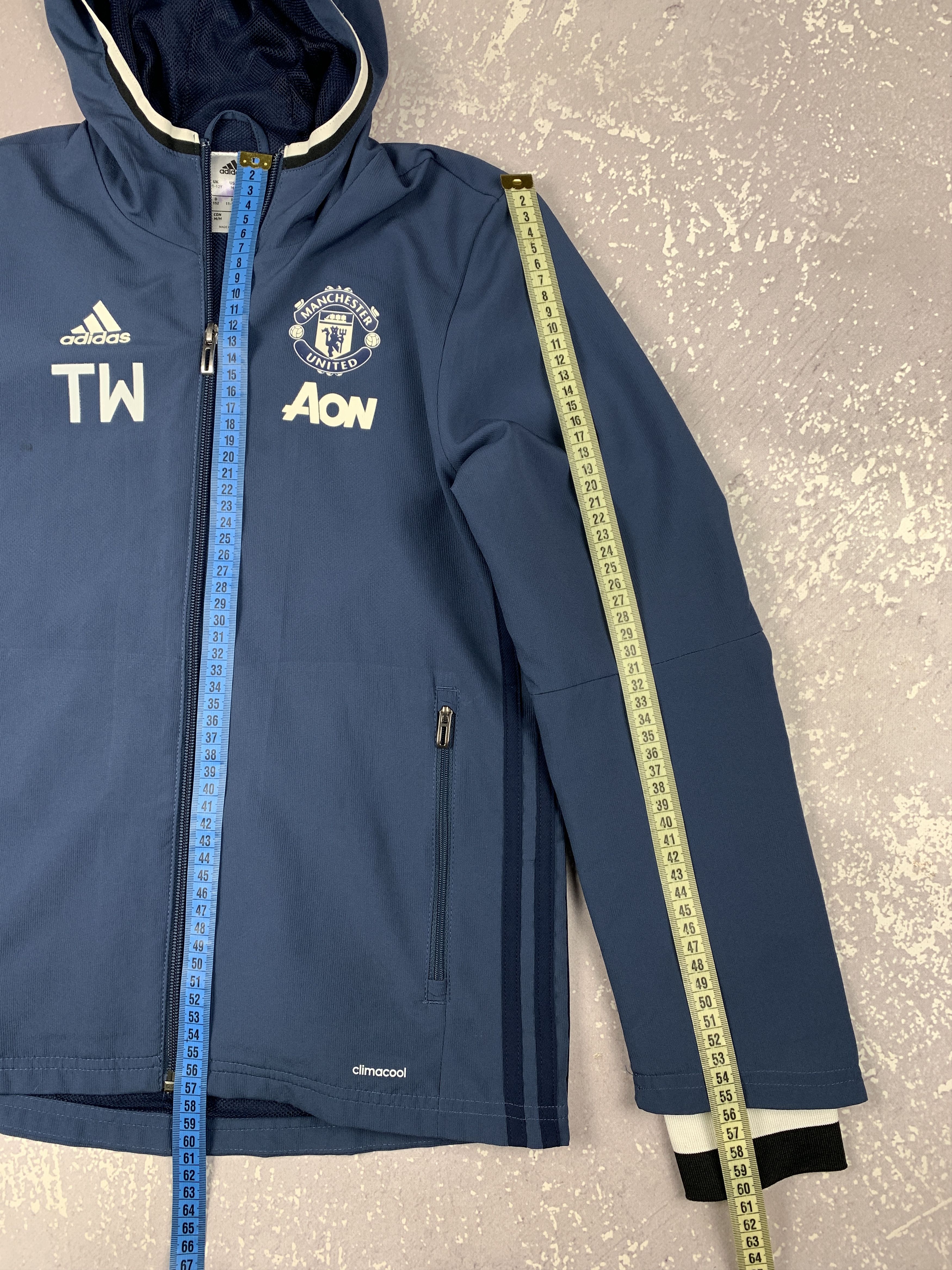 Adidas 2016 Adidas Manchester United Training Hoodie Jacket Youth Size US XXS / EU 40 - 12 Thumbnail