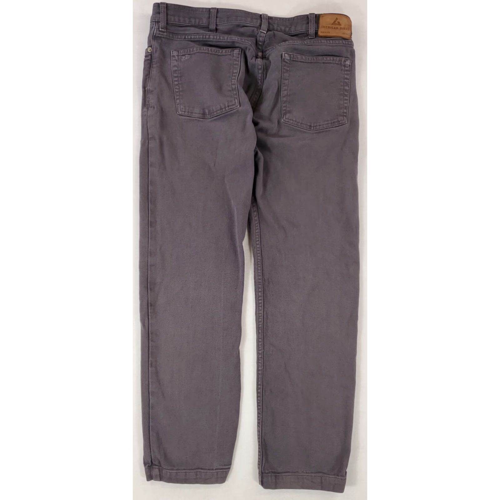 Vintage American Giant Jeans Roughneck Stretch Dark Gray Mens 34 Waist 34x28 Inseam 28 Straight Jeans Mens Gray Regular Size Size US 34 / EU 50 - 5 Thumbnail