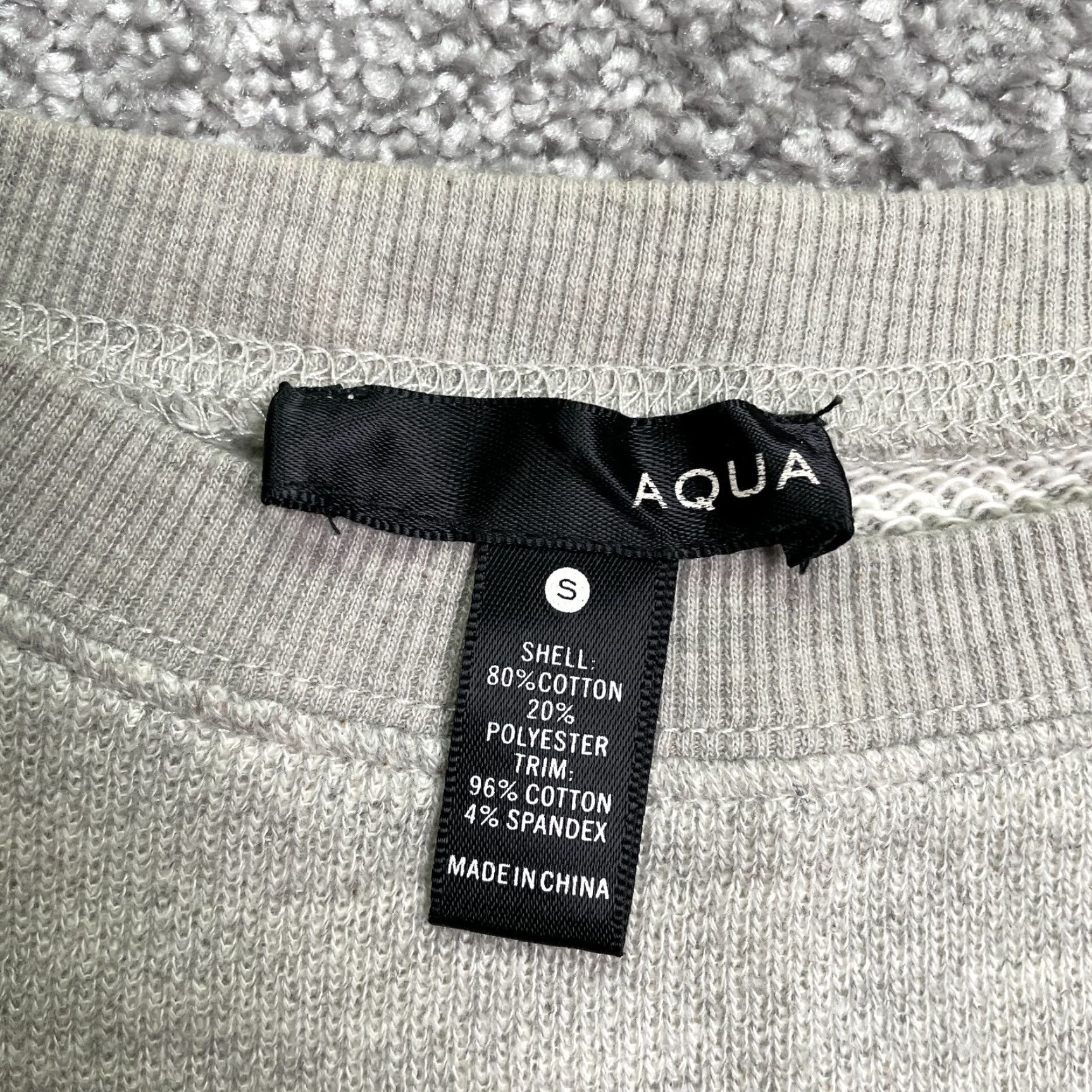 AQUA Aqua Sweatshirt Womens Small Gray Graphic Crown Rhinestone by Bloomingdale's Pullover Casual All Seasons Long Sleeve Chest Size 37 in Regular Fit Size S / US 4 / IT 40 - 7 Thumbnail