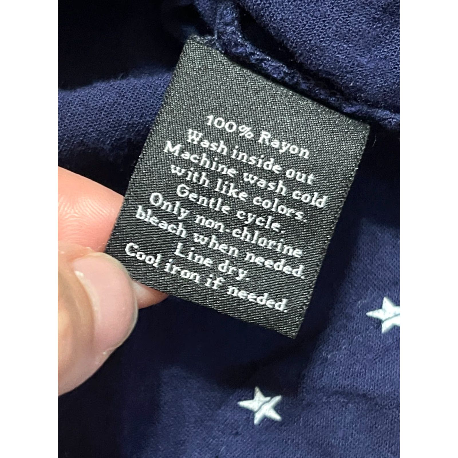 Vintage Rock & Republic Tank Top Women's XS Blue White Star Button Up Sleeveless Casual Modern Size XS / US 0-2 / IT 36-38 - 6 Thumbnail