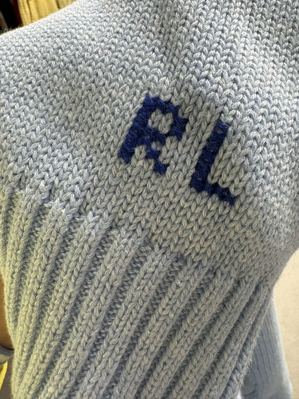 Polo Ralph Lauren Light blue Cotton Knit Sweater Ralph Lauren Bear Men M New Size US M / EU 48-50 / 2 - 7 Thumbnail