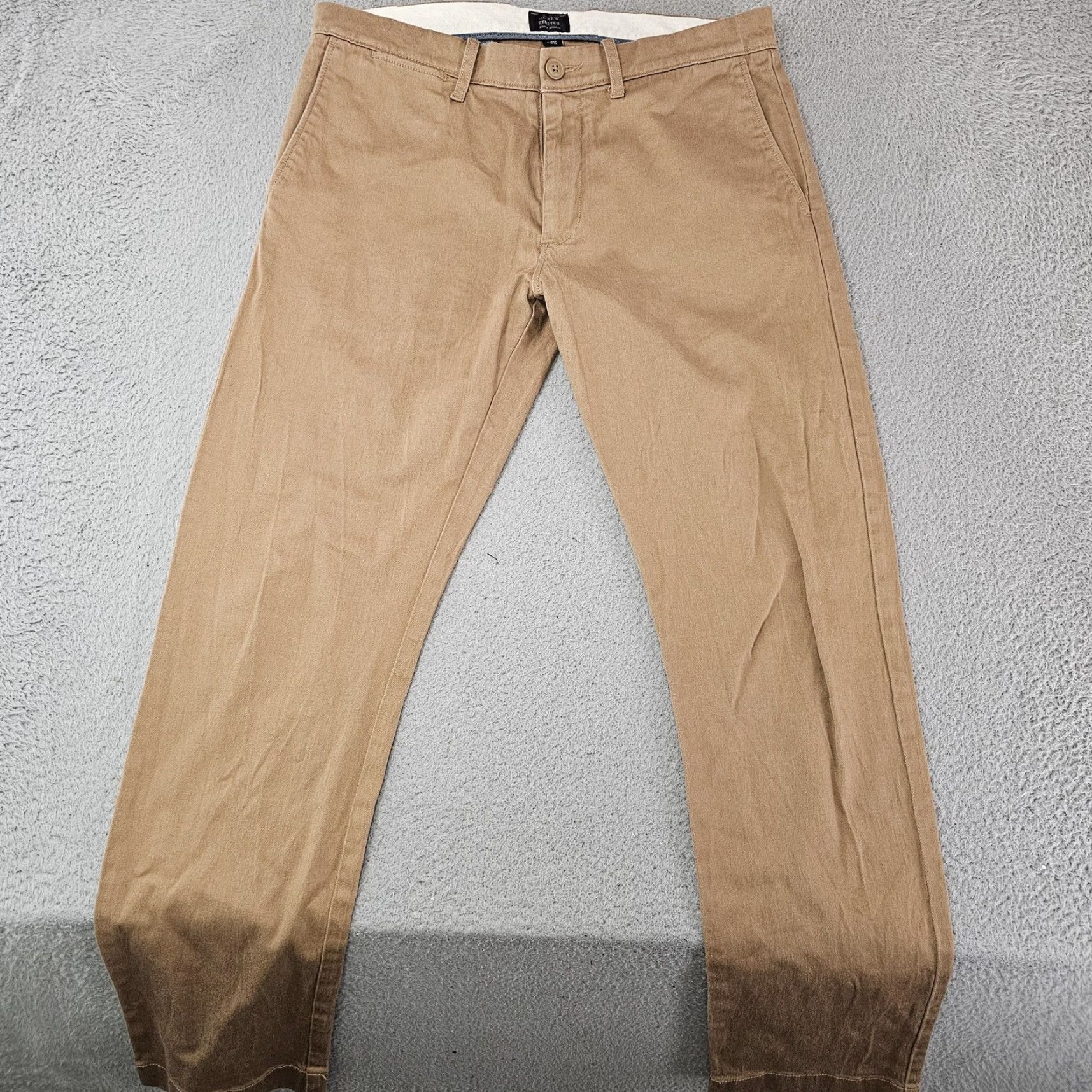 J.Crew J.CREW Pants Mens 30x30 Khaki Stretch Cotton Chinos Flat Front Casual Slim Fit Size US 30 / EU 46 - 2 Thumbnail