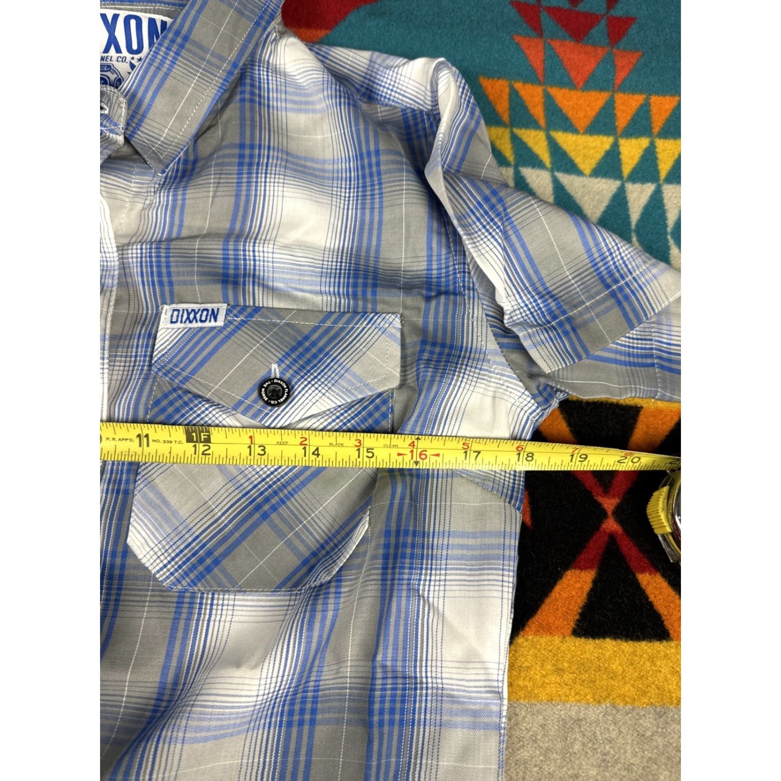 CO Dixxon Flannel Co The Morse Short Sleeve Paid Shirt Women M Multicolor Flannel Button-Up Shirt Womens M Size M / US 6-8 / IT 42-44 - 5 Thumbnail