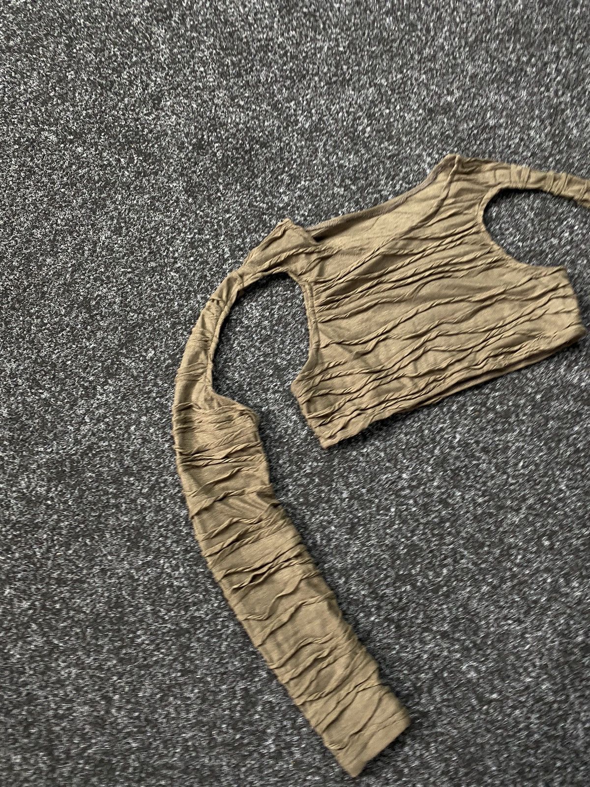 Japanese Brand × Vintage Mesh Y2K Long Sleeve Cropped Top Jean Paul Gaultier Style Size S / US 4 / IT 40 - 2 Thumbnail