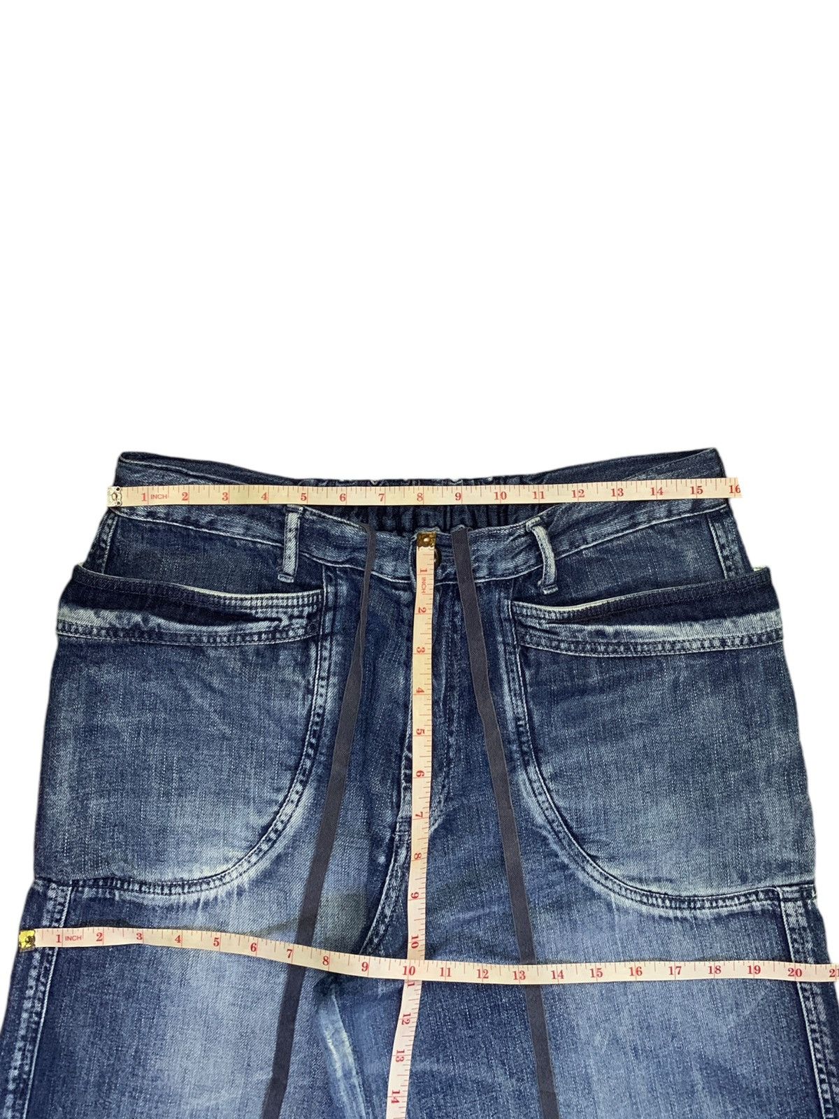 Japanese Brand SALES🔥Vintage Japanese Faded blue Wash Baggy Jean Shorts Size US 31 - 14 Thumbnail