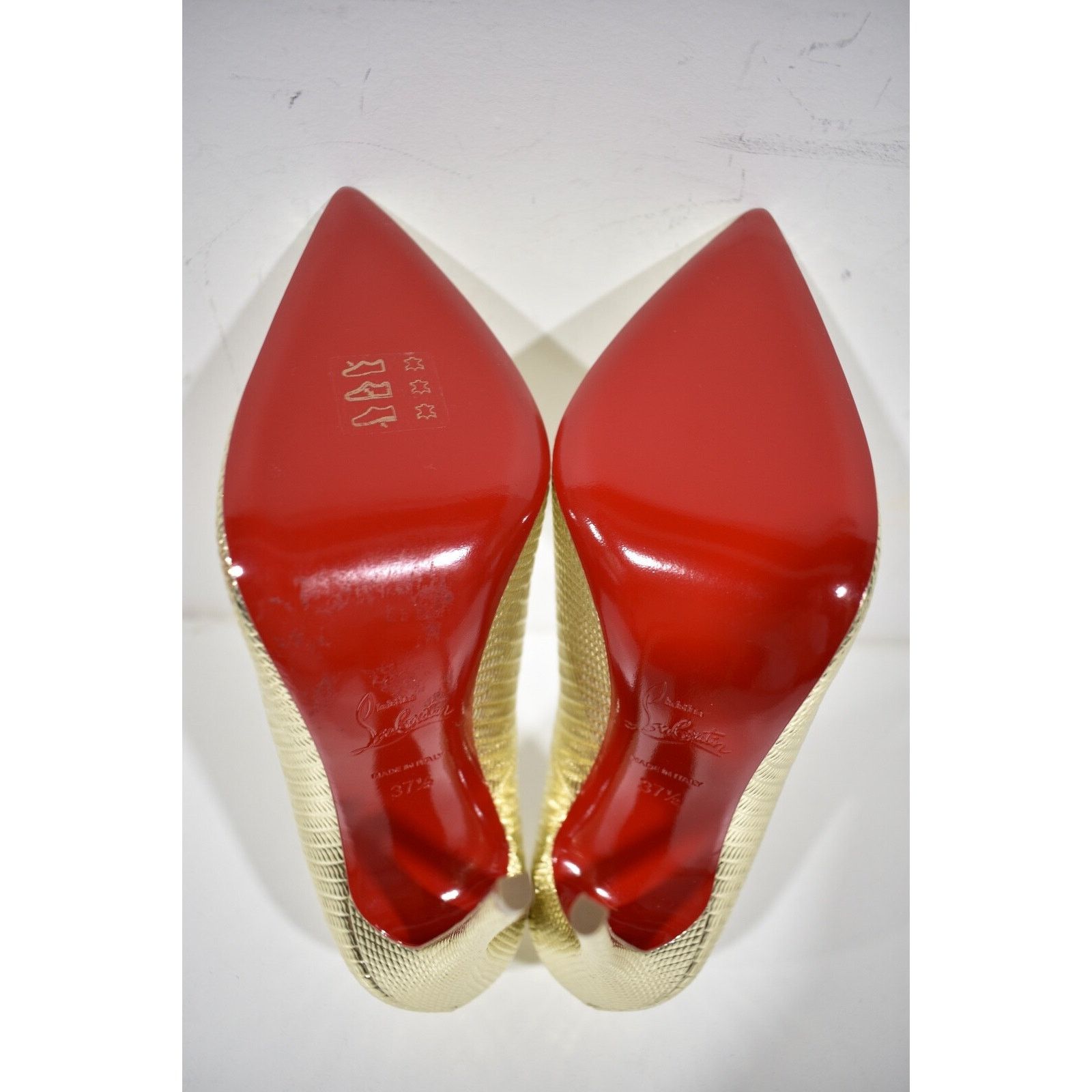 Christian Louboutin So Kate 120 Gold Lizard Lizzy Pointy Stiletto Heel Pump 37.5 Size US 7.5 / IT 37.5 - 12 Thumbnail