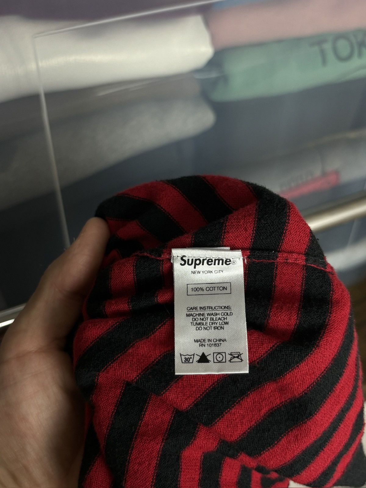 Supreme Supreme Knitted Polo Striped Red Black Kurt Cobain Vibe Size US XL / EU 56 / 4 - 7 Thumbnail