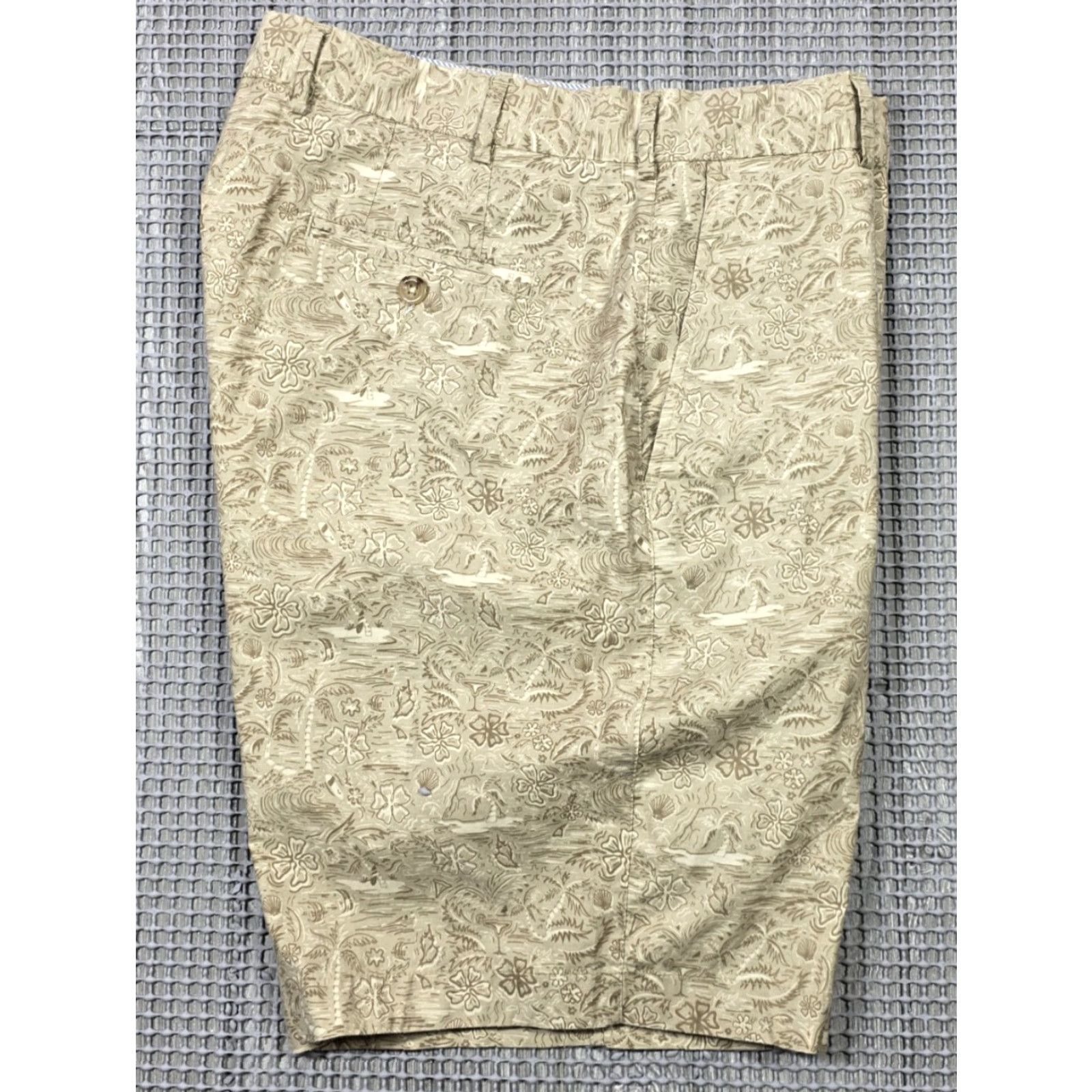 Peter Millar Peter Millar Poplin Shorts Mens 34 Brown Floral Golf Flat Front Chino Paisley Size US 34 / EU 50 - 4 Thumbnail