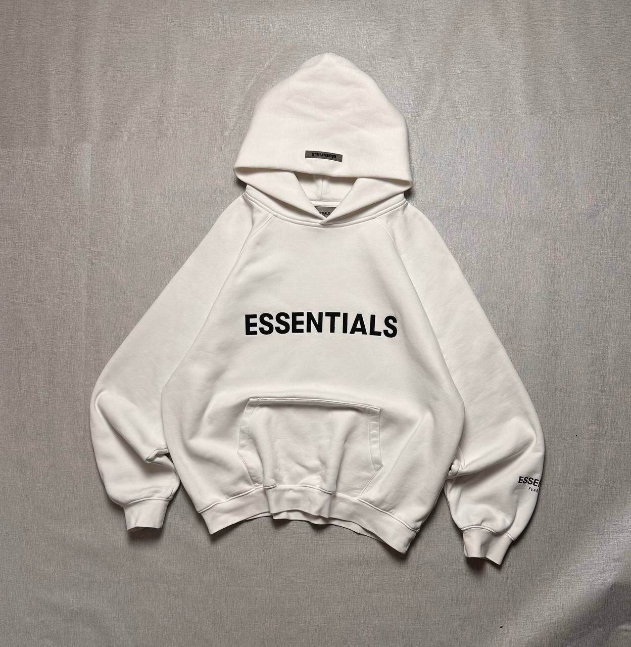 Fear Of God Essentials White Pull-Over Hoodie size M