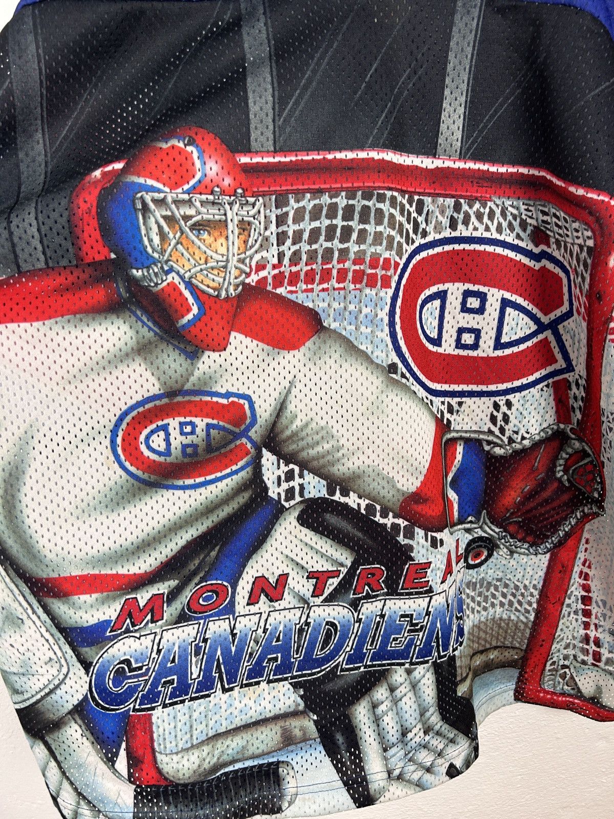 Ccm 80s Vintage Montreal Canadiens Maska AOP NHL Jersey Size US XL / EU 56 / 4 - 2 Thumbnail