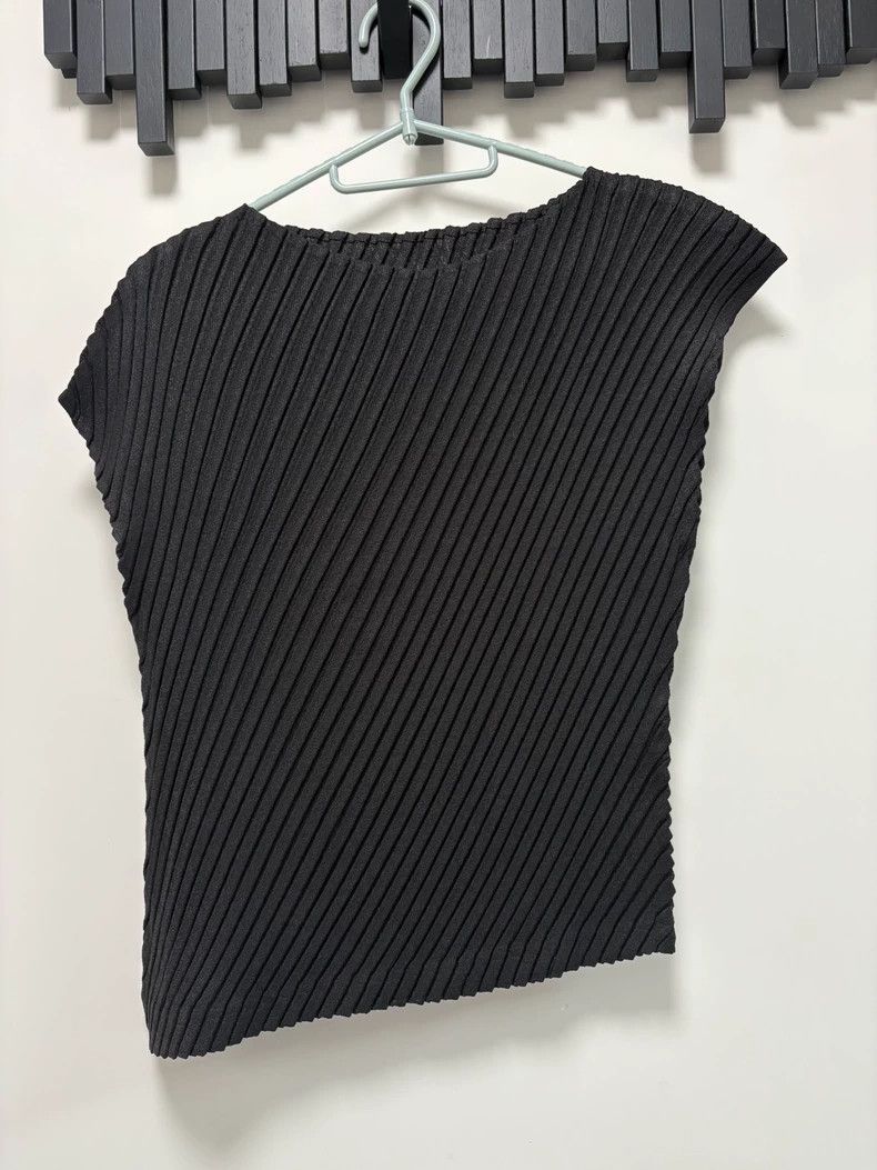 Issey Miyake Issey Miyake size:2 Black short-sleeved shirt with a twill Size S / US 4 / IT 40 - 2 Thumbnail