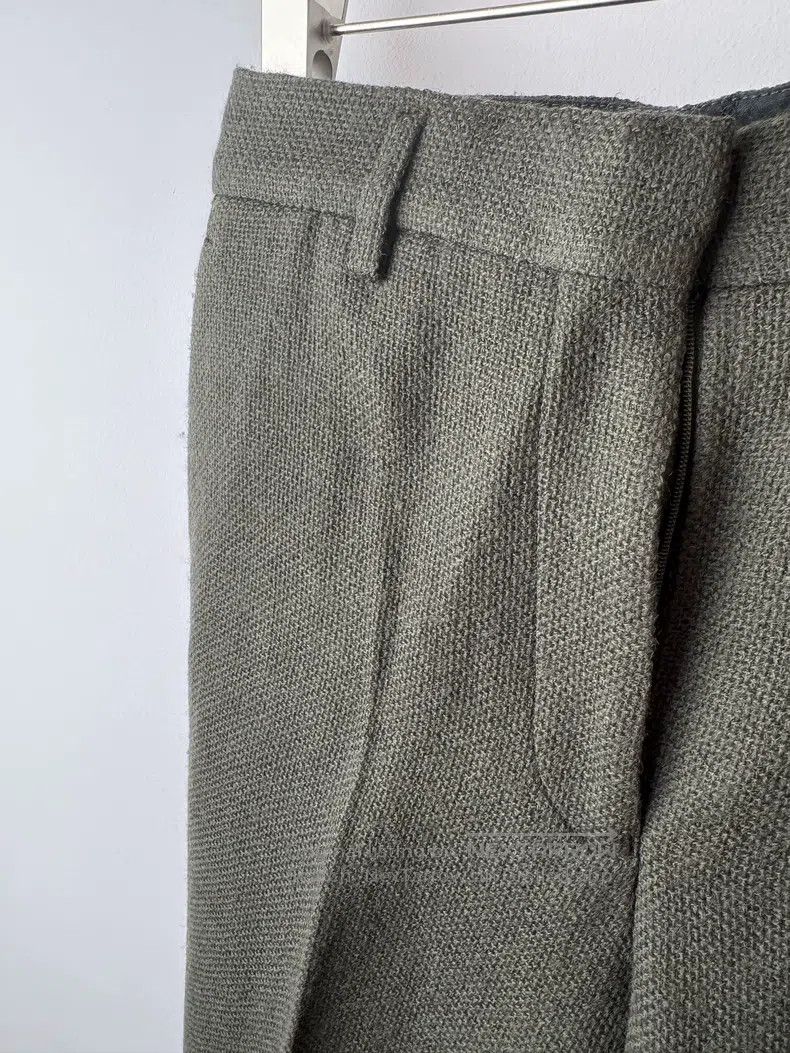 Haider Ackermann Haider Ackermann Exquisite Moss Green Wool Tapered Pants Size 24" / US 00 / IT 34 - 8 Thumbnail
