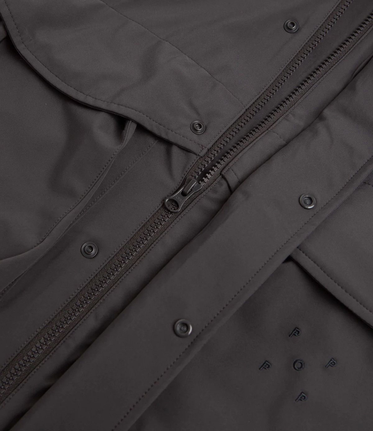 POP TRADING COMPANY SHELL JACKET CHARCOAL - www.disolcolor.com