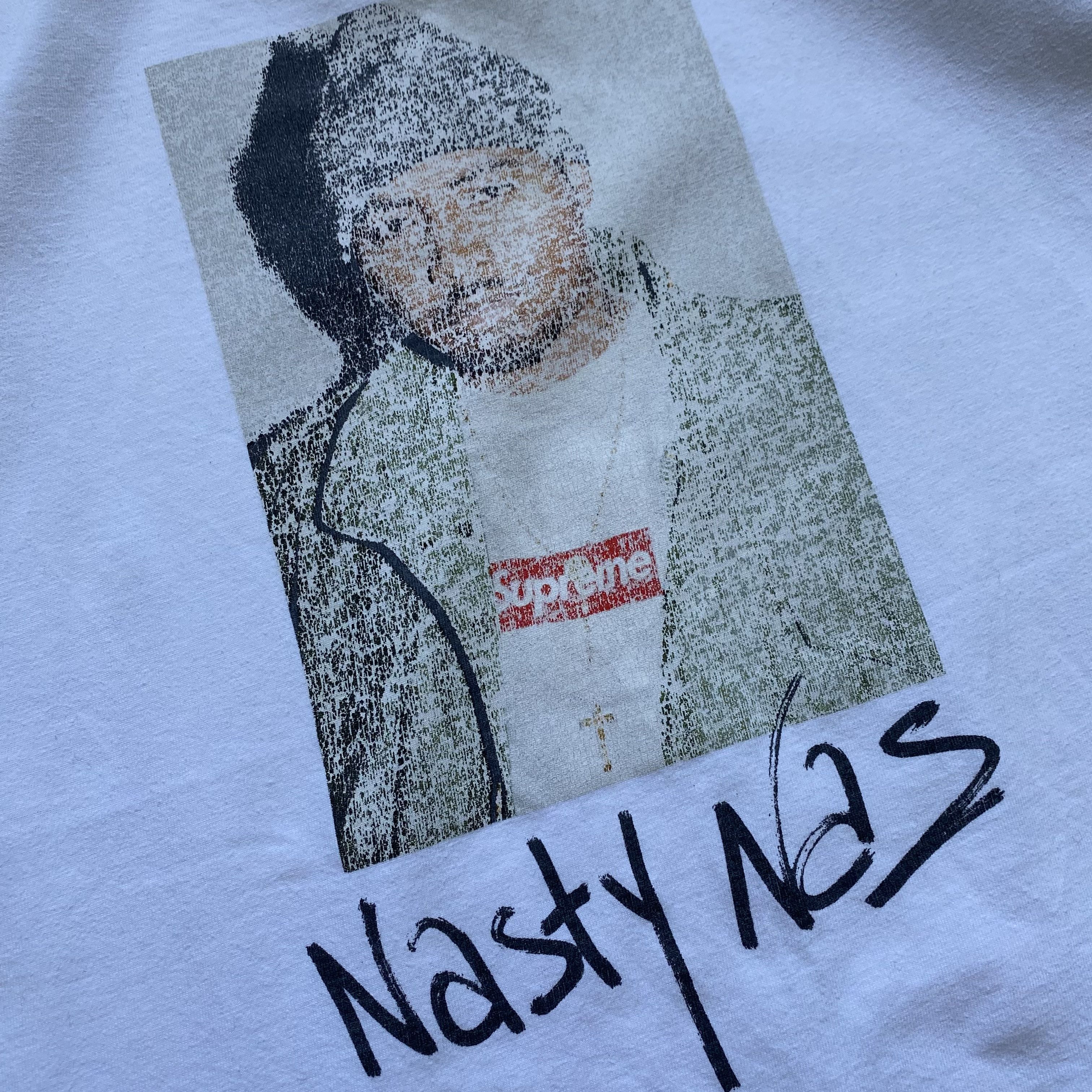 Supreme Nasty Nas x Supreme Photo Tee Distressed Skater Rap Hip Hop Size US M / EU 48-50 / 2 - 5 Thumbnail