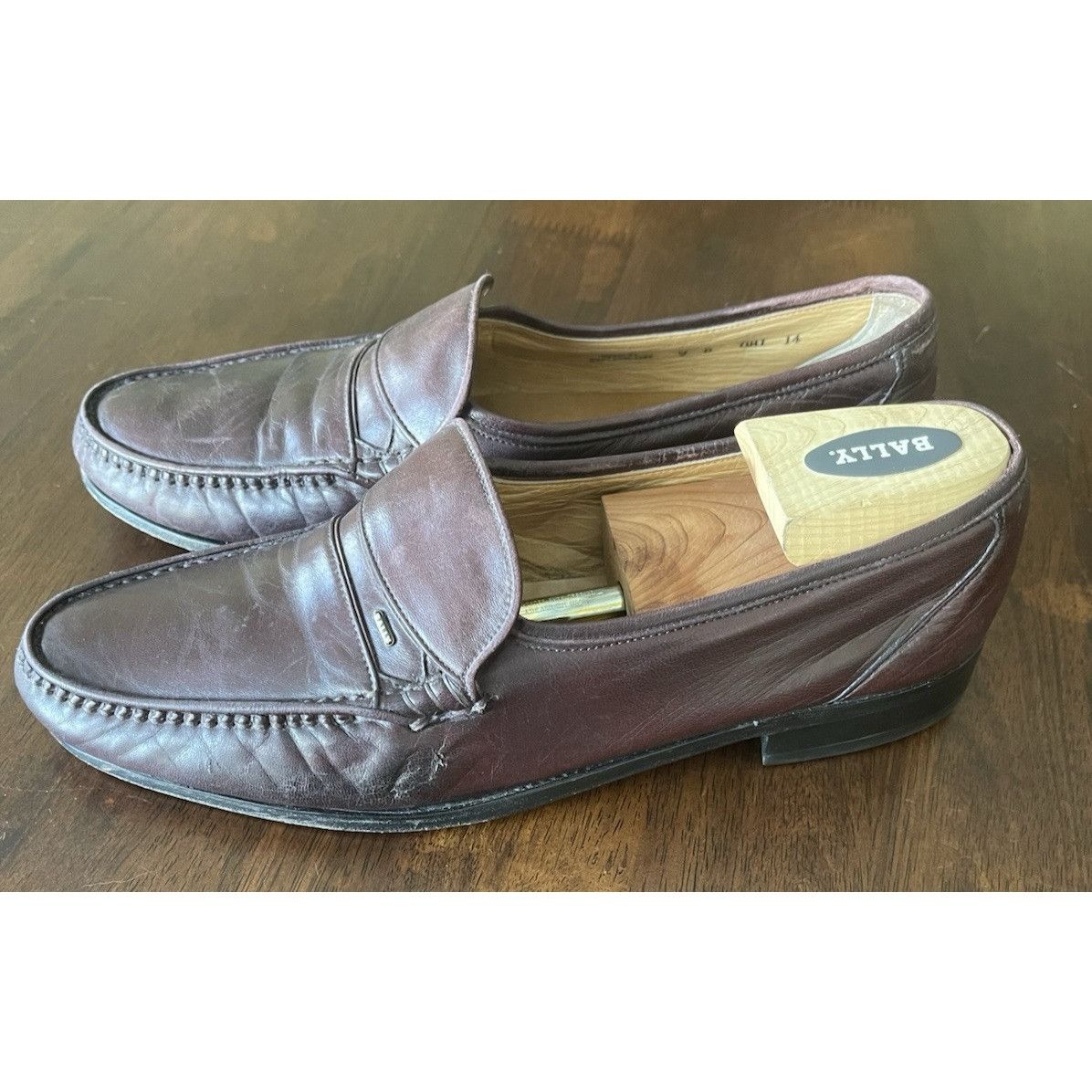 Bally Bally Made in Switzerland Leather Dress Loafers Shoes Brown Size US 9 / EU 42 - 3 Thumbnail